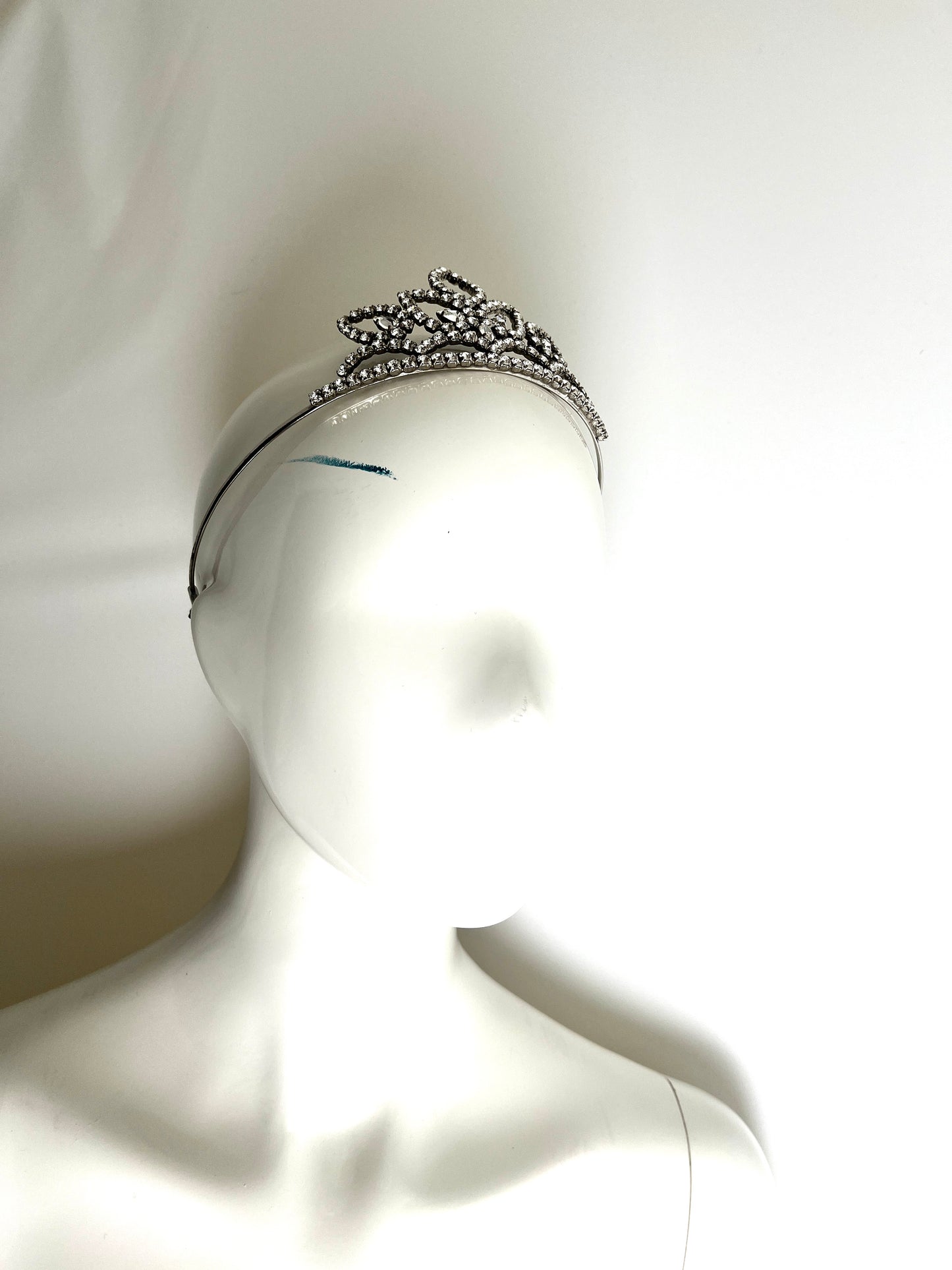 Saint Laurent Crystal Vermeil Jewelry Tiara Headband