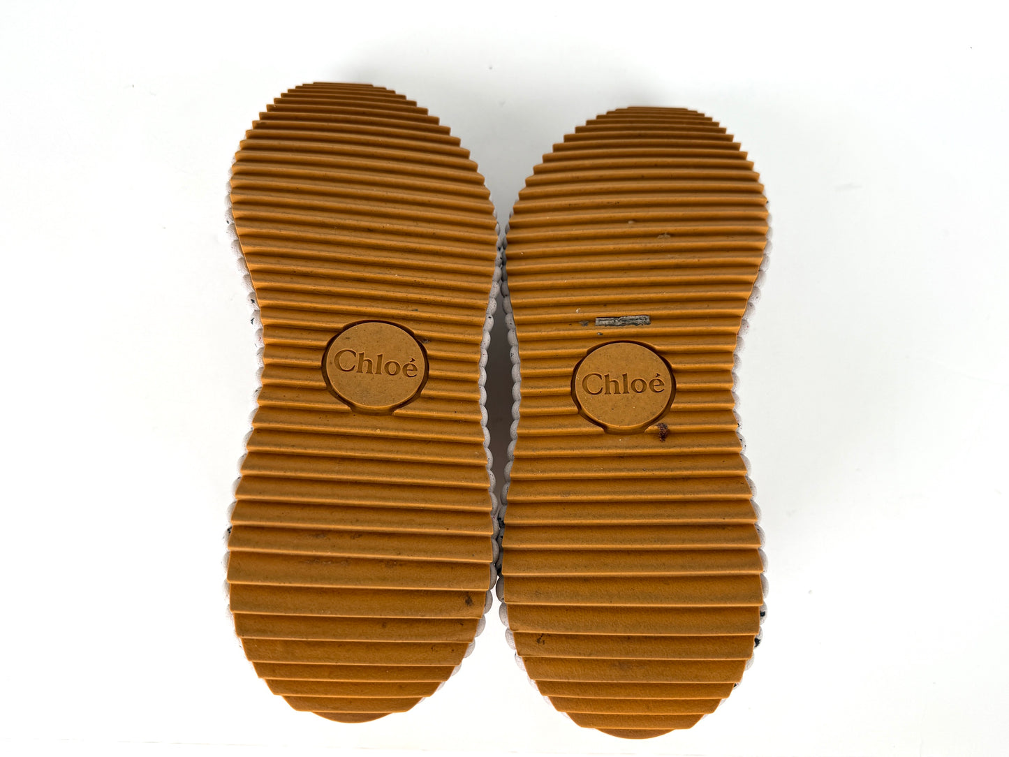 CHLOE Nama Stitch Walking Beige Biscotti Sneakers 38, 7.5