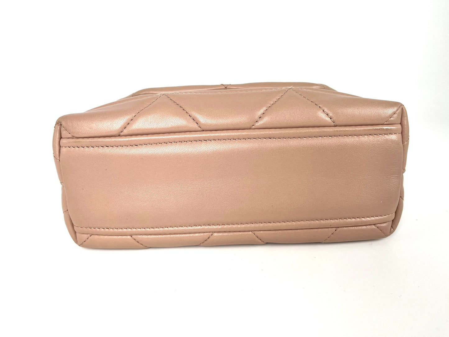 PRADA Nappa Triangle Stitched Small Spectrum Neutral Flap Bag
