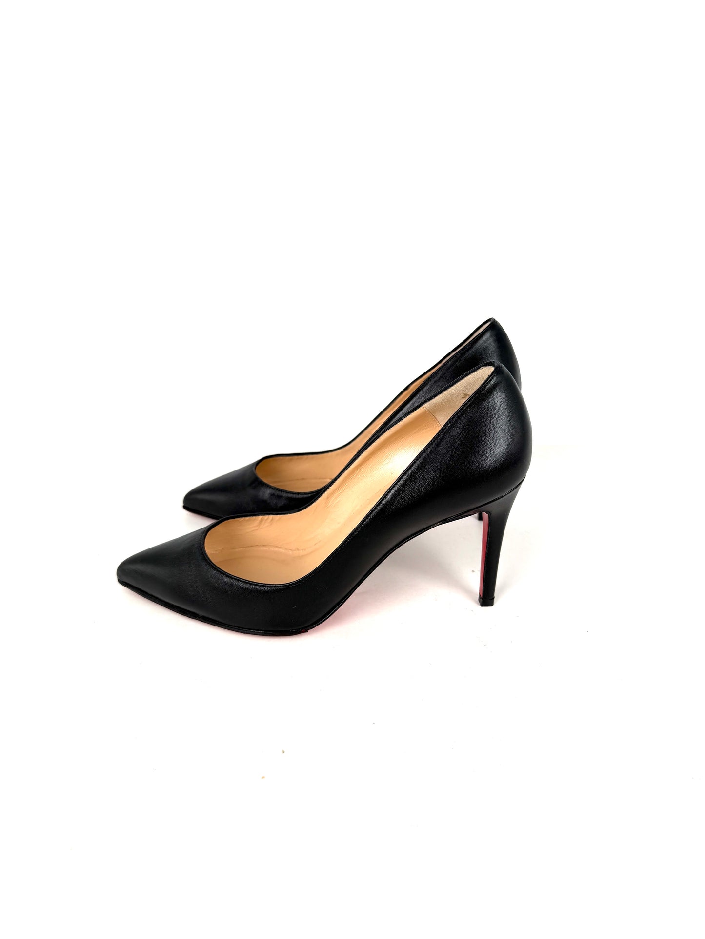 Christian Louboutin Pigalle Kate 85 Leather Pointed Toe Heel Pumps 38, 7.5