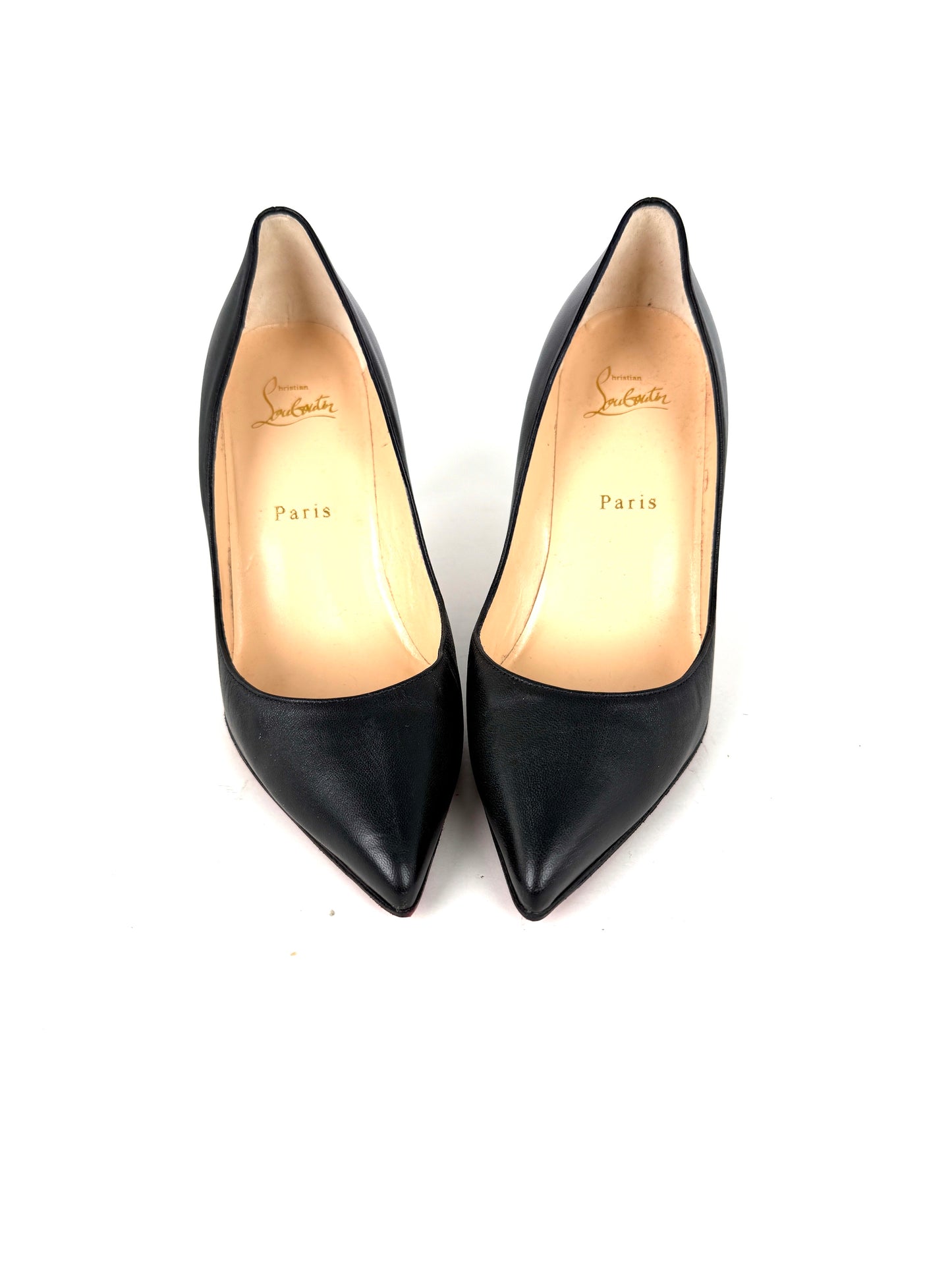 Christian Louboutin Pigalle Kate 85 Leather Pointed Toe Heel Pumps 38, 7.5