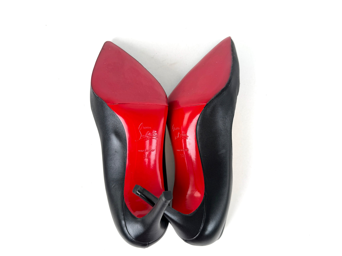Christian Louboutin Pigalle Kate 85 Leather Pointed Toe Heel Pumps 38, 7.5