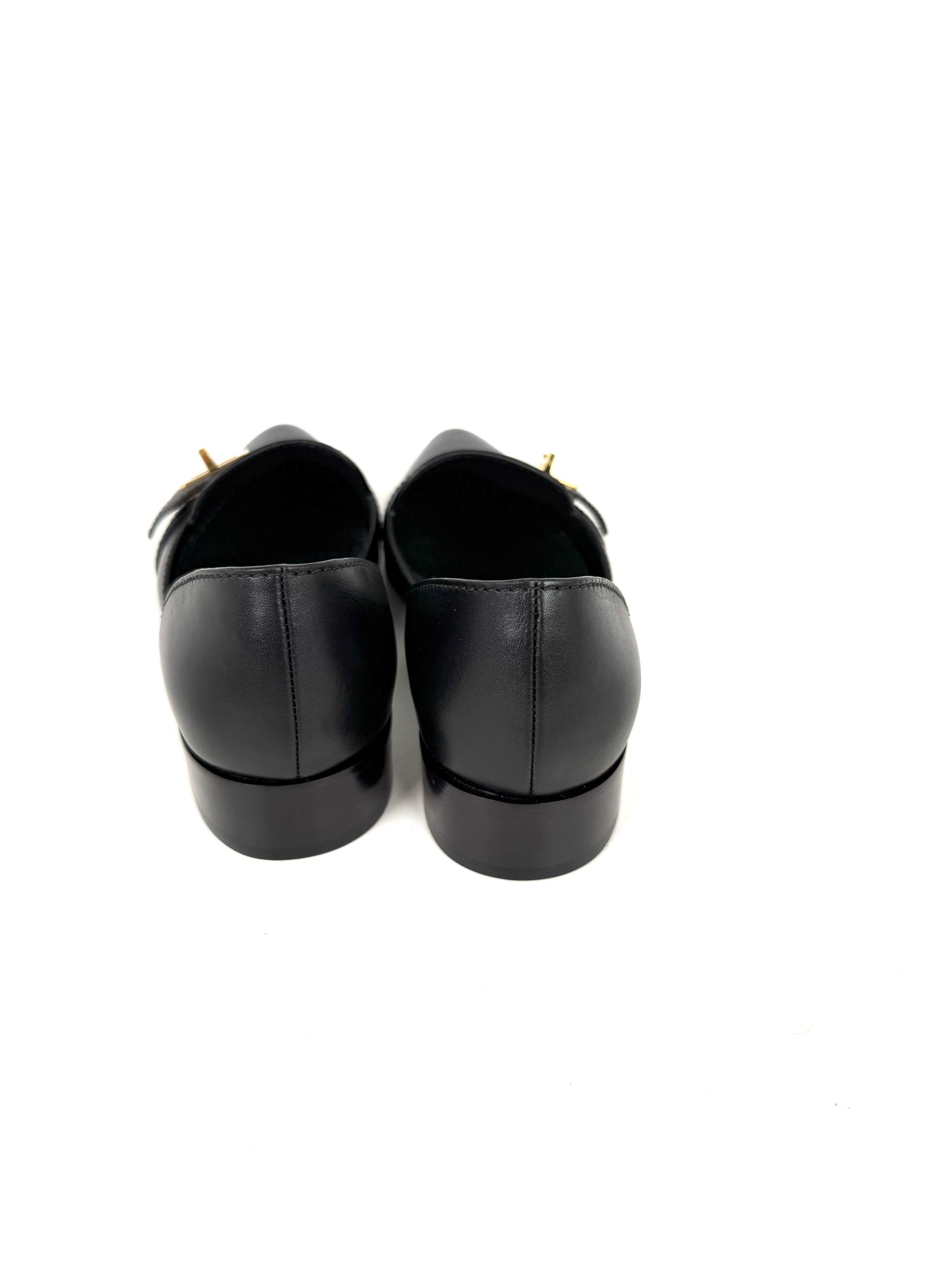 New Givenchy Black Eden D’Orsay Loafer Flats 37.5, 7.5