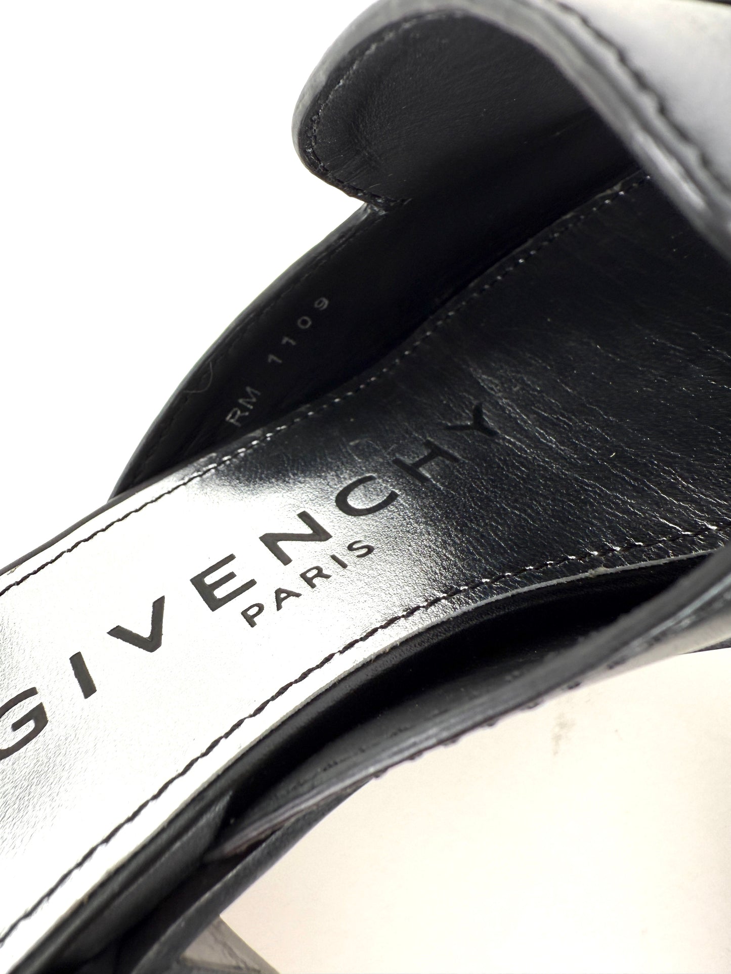New Givenchy Black Eden D’Orsay Loafer Flats 37.5, 7.5