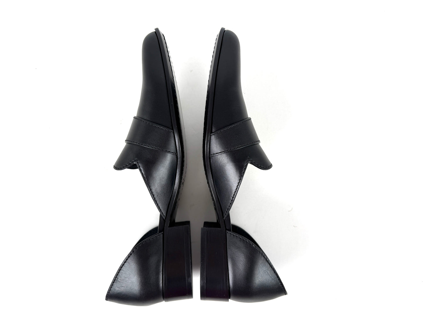 New Givenchy Black Eden D’Orsay Loafer Flats 37.5, 7.5