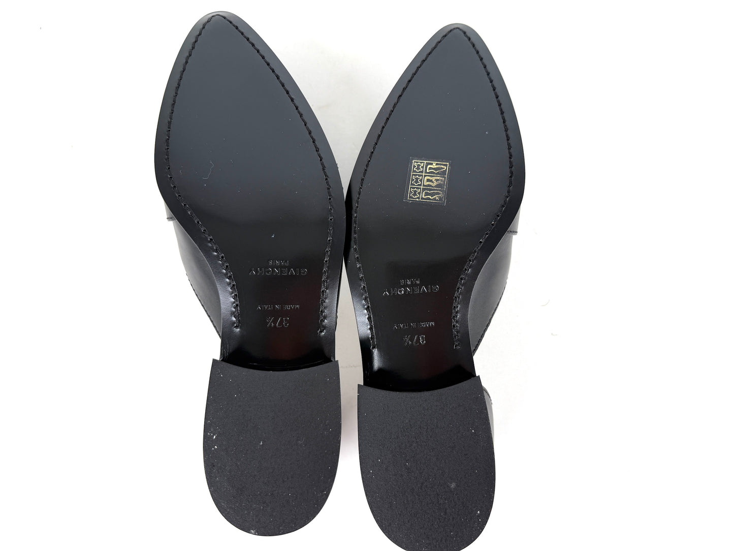 New Givenchy Black Eden D’Orsay Loafer Flats 37.5, 7.5