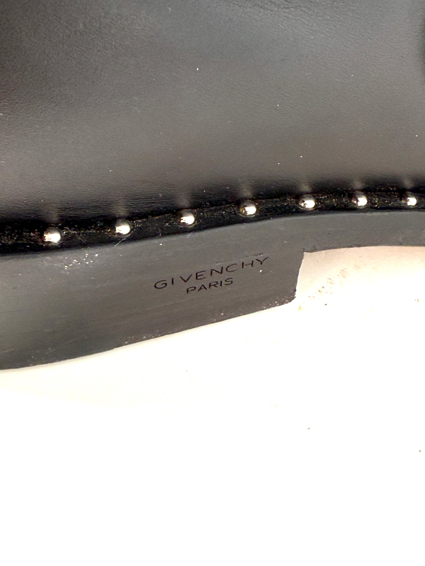 Givenchy Black Elegant Ankle Studded Combat Boots  37.5, 7.5