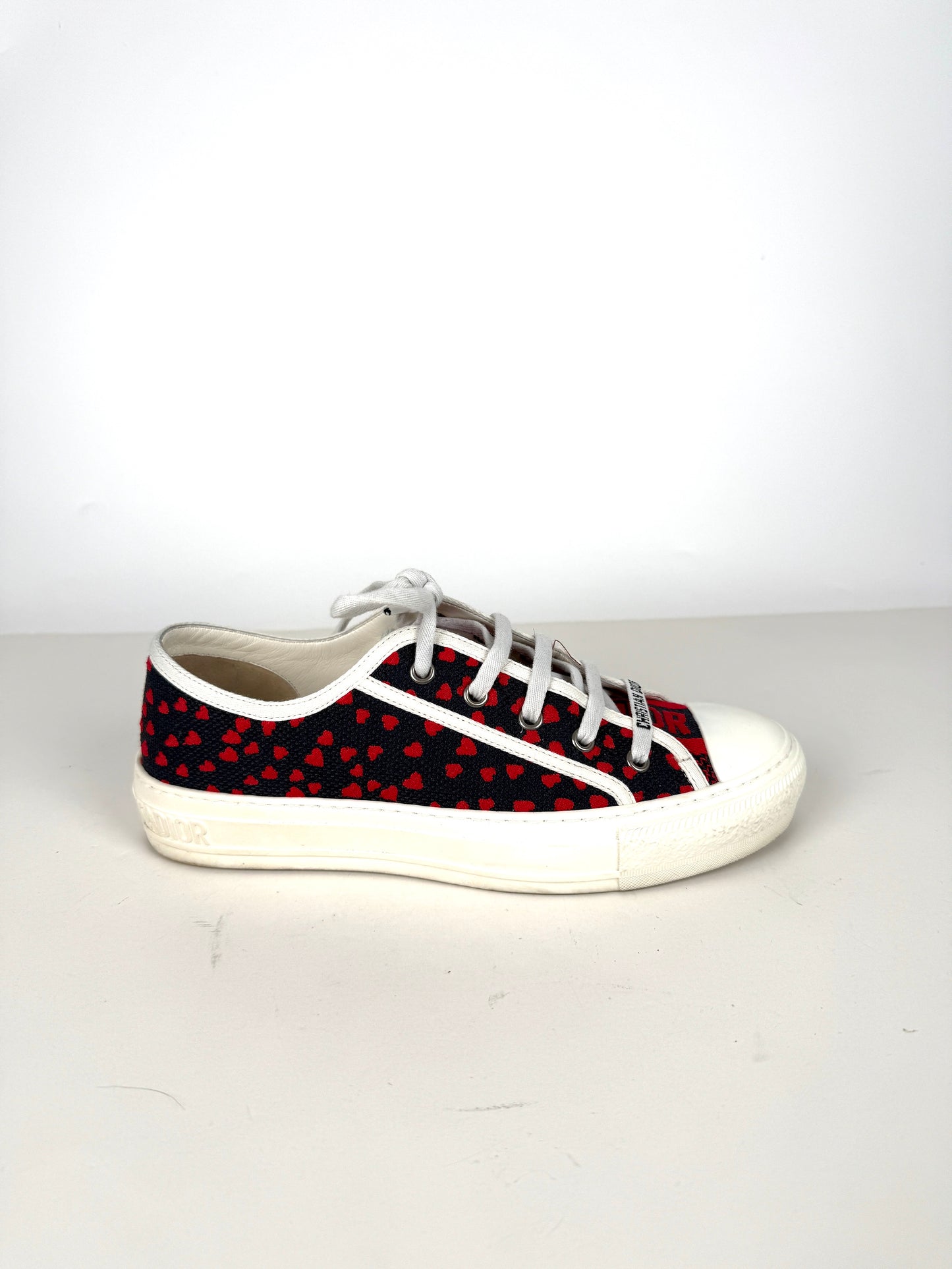 Christian Dior Walk’n’Dior Pop Heart Cotton Blue Red Sneakers 38, 7.5