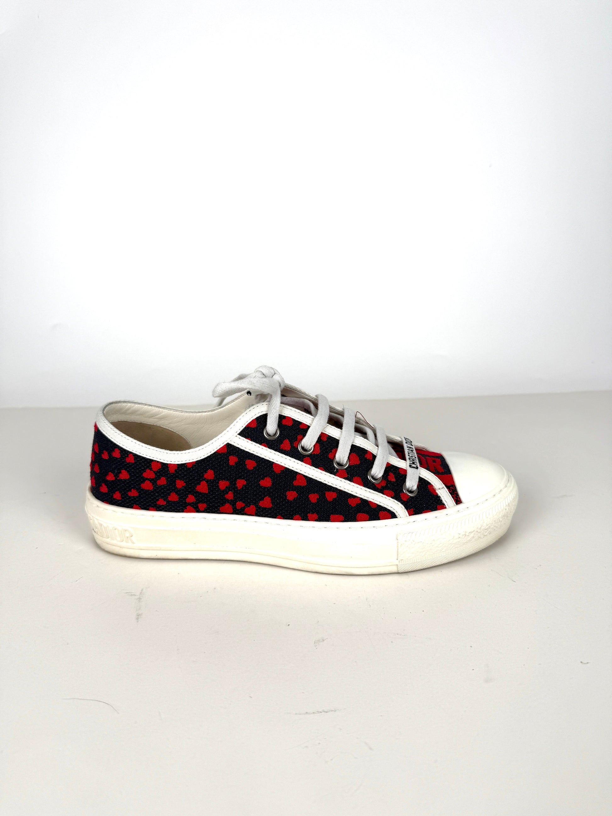 Christian Dior Walk’n’Dior Pop Heart Cotton Blue Red Sneakers 38, 7.5
