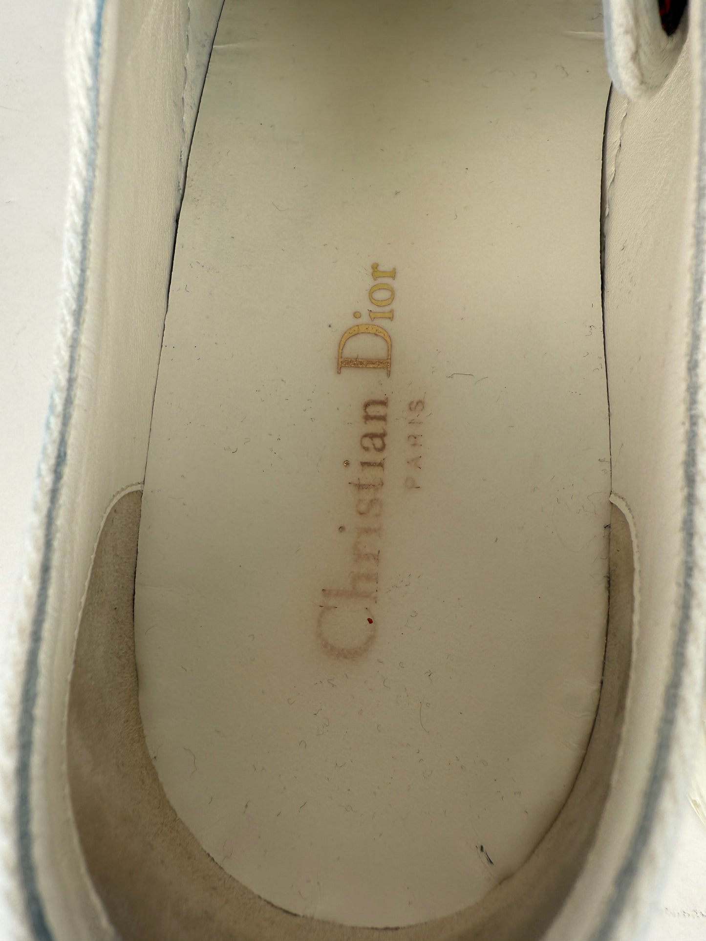 Christian Dior Walk’n’Dior Pop Heart Cotton Blue Red Sneakers 38, 7.5
