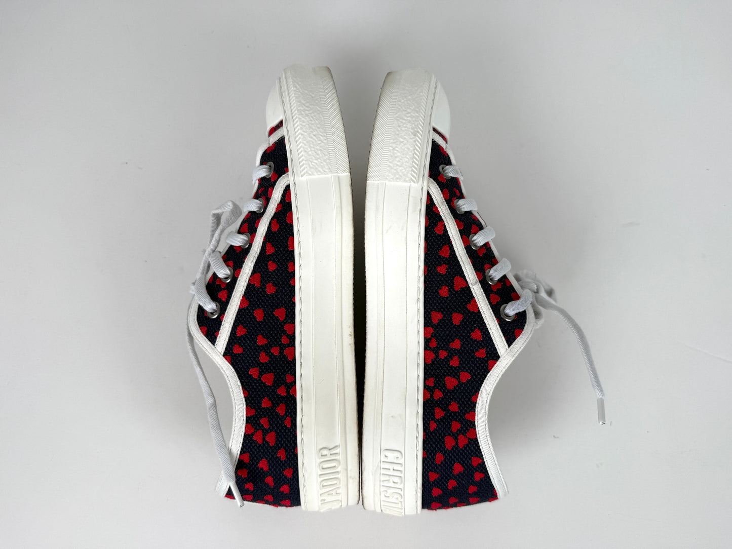 Christian Dior Walk’n’Dior Pop Heart Cotton Blue Red Sneakers 38, 7.5