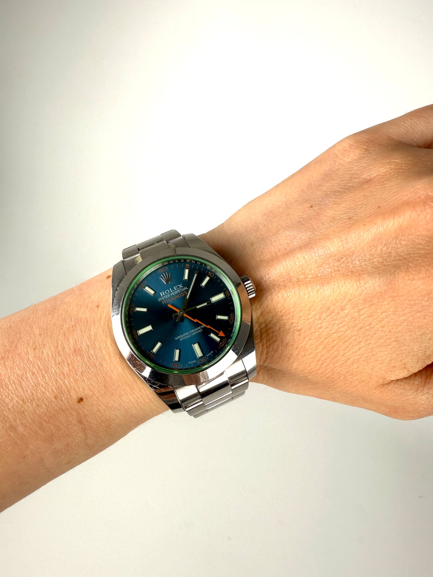ROLEX Oyster Perpetual Milgauss Blue Dial Stainless Steel 40mm Watch