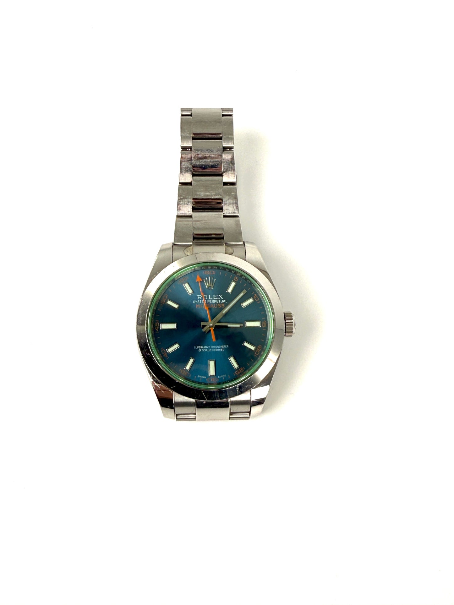 ROLEX Oyster Perpetual Milgauss Blue Dial Stainless Steel 40mm Watch