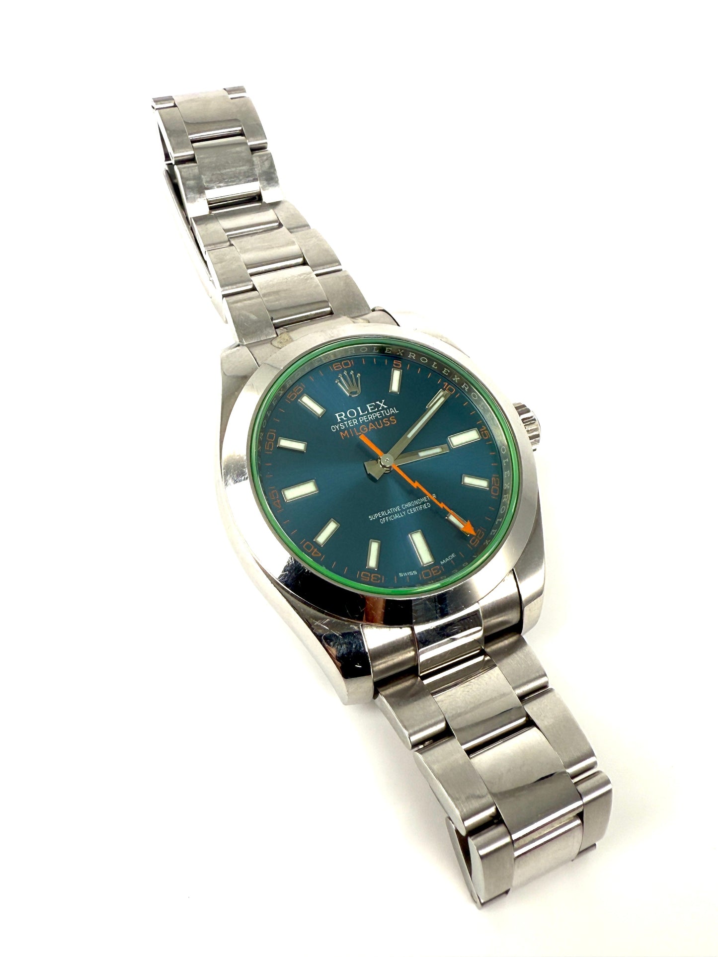 ROLEX Oyster Perpetual Milgauss Blue Dial Stainless Steel 40mm Watch