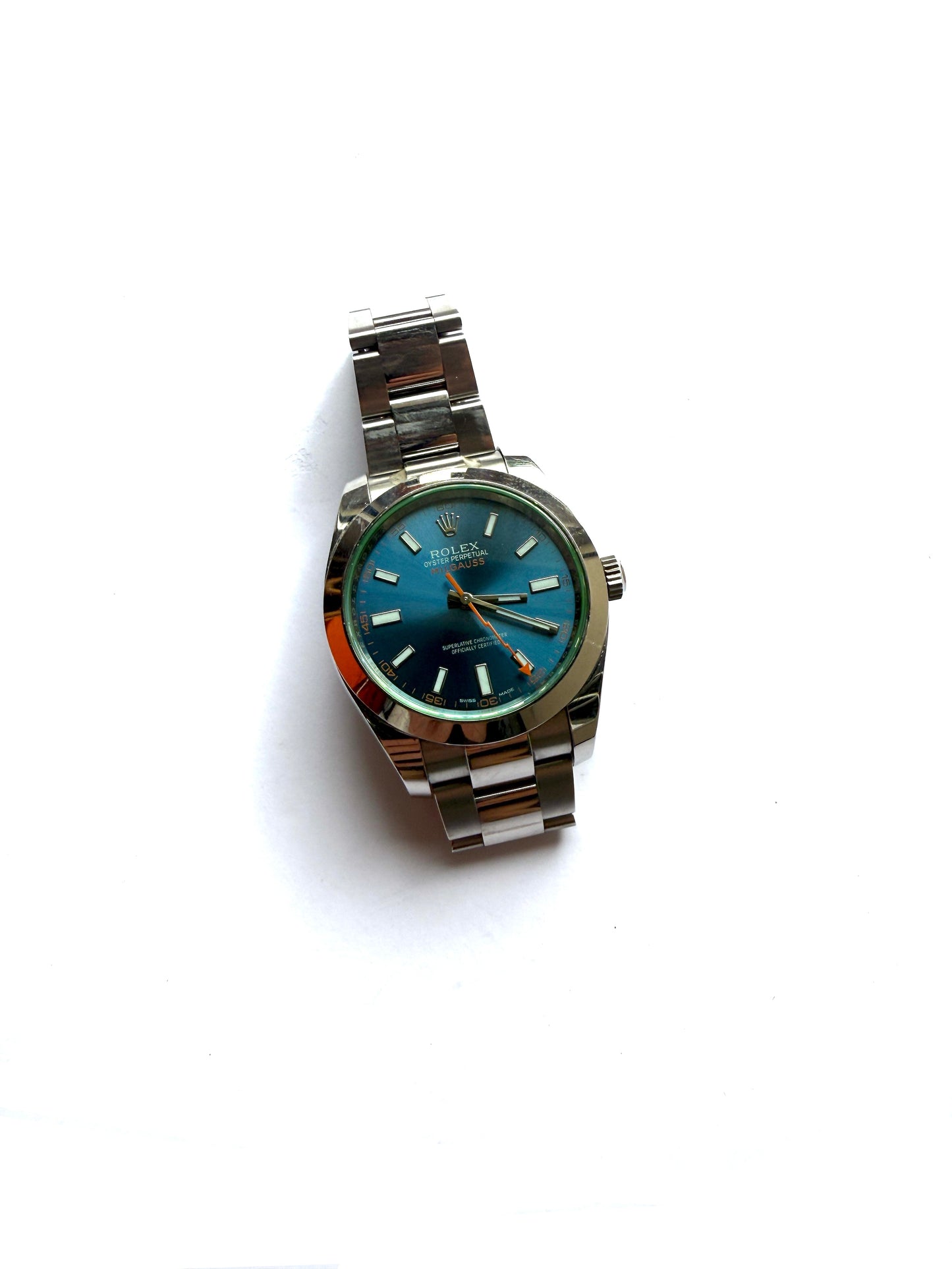 ROLEX Oyster Perpetual Milgauss Blue Dial Stainless Steel 40mm Watch