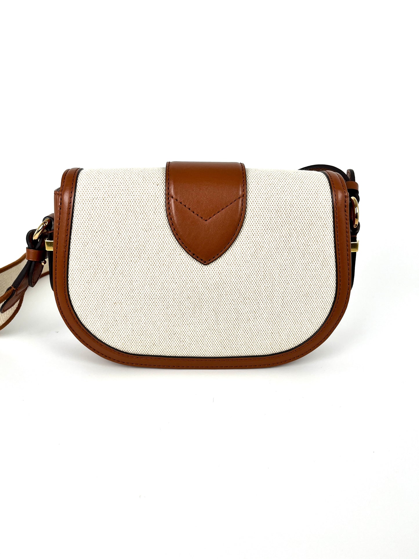 LOUIS VUITTON LV Post 9 Soft MM Brown Tan Canvas Leather Crossbody Shoulder Bag