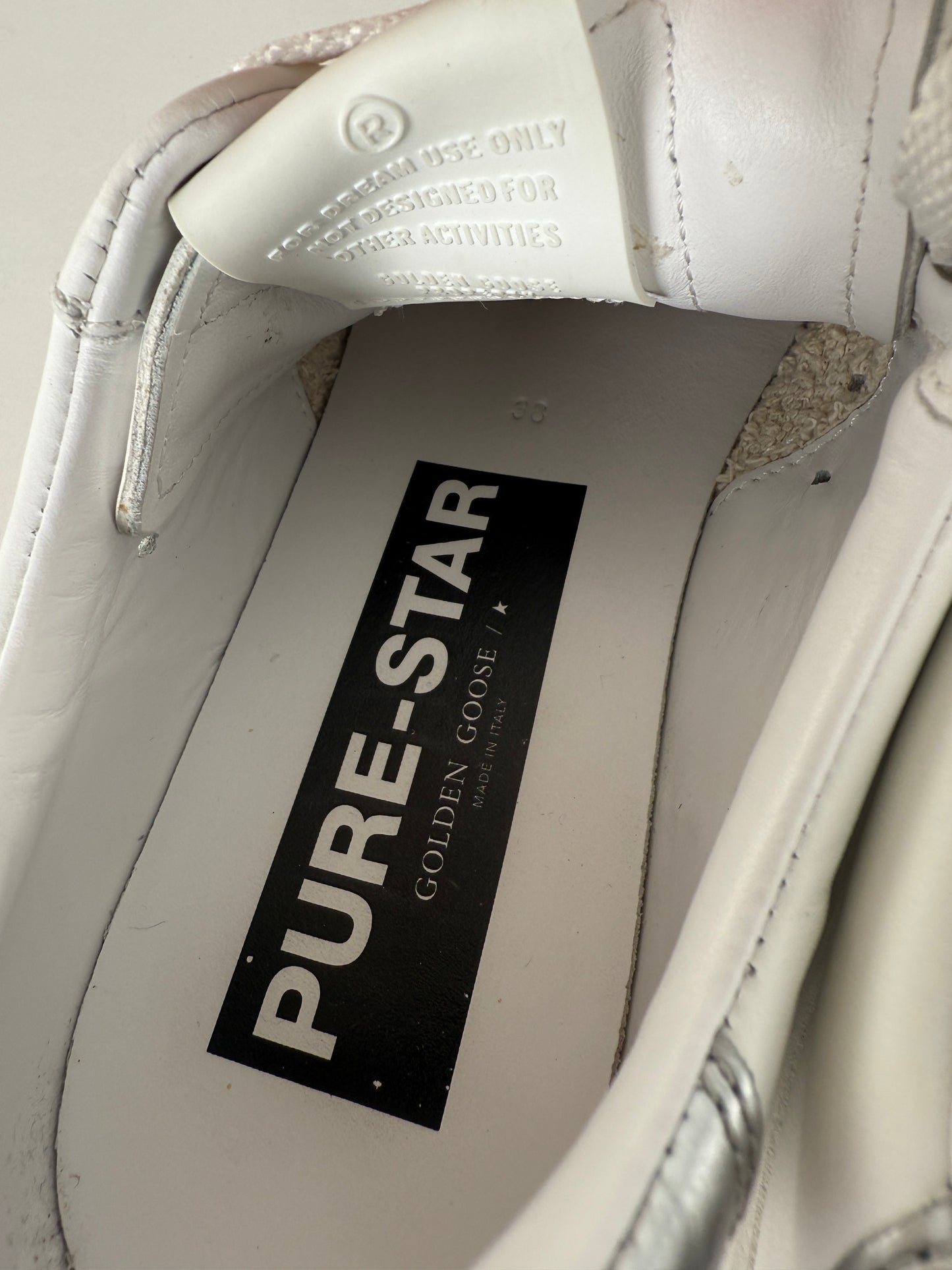 Golden Goose White Pure Star Vegan Sneakers 38 8