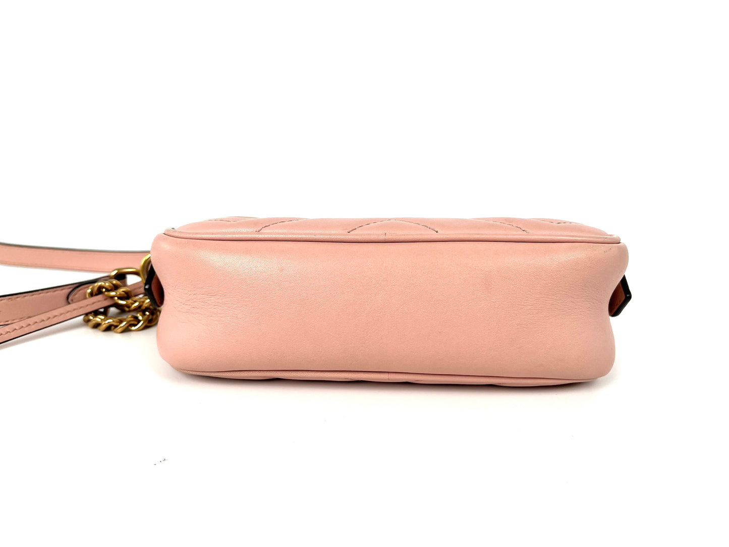 GUCCI Mini Camera Marmont Porcelain Rose Pink Crossbody Shoulder Bag