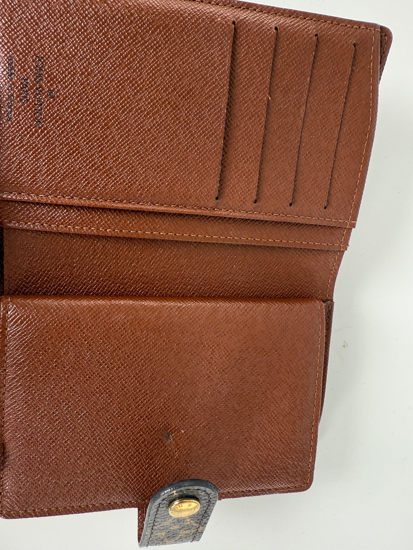 Louis Vuitton Monogram Kisslock French Compact Wallet Purse