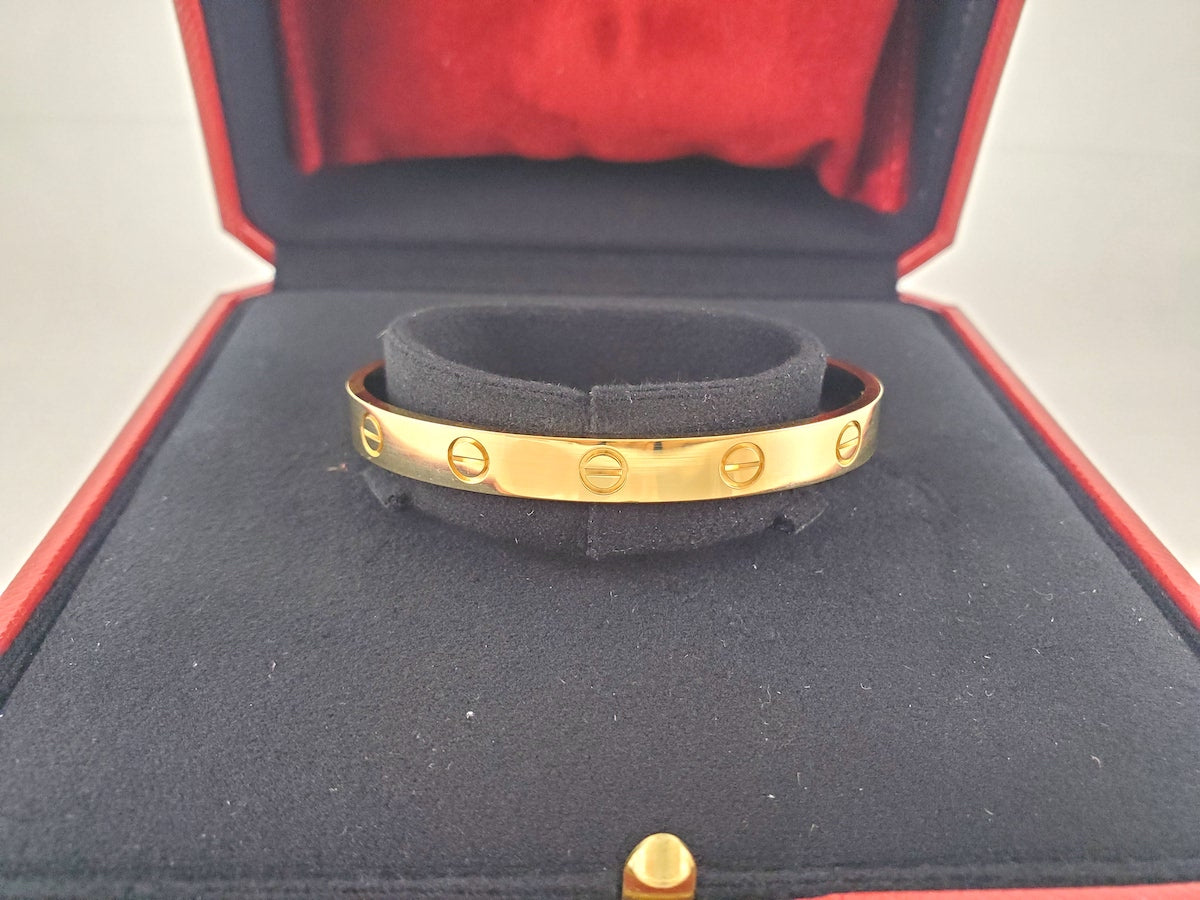 Cartier 18k Yellow Gold Love Open Bracelet 16