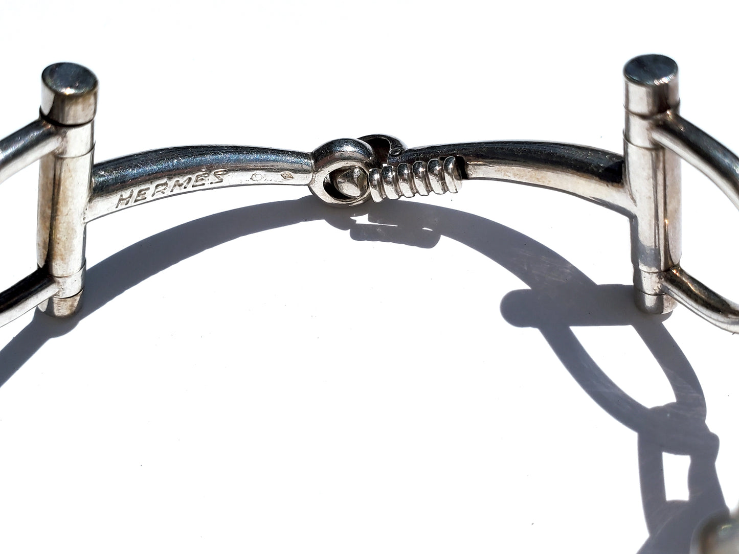 Rare Vintage Hermes Sterling Horse Snaffle Bit Silver Link Bracelet