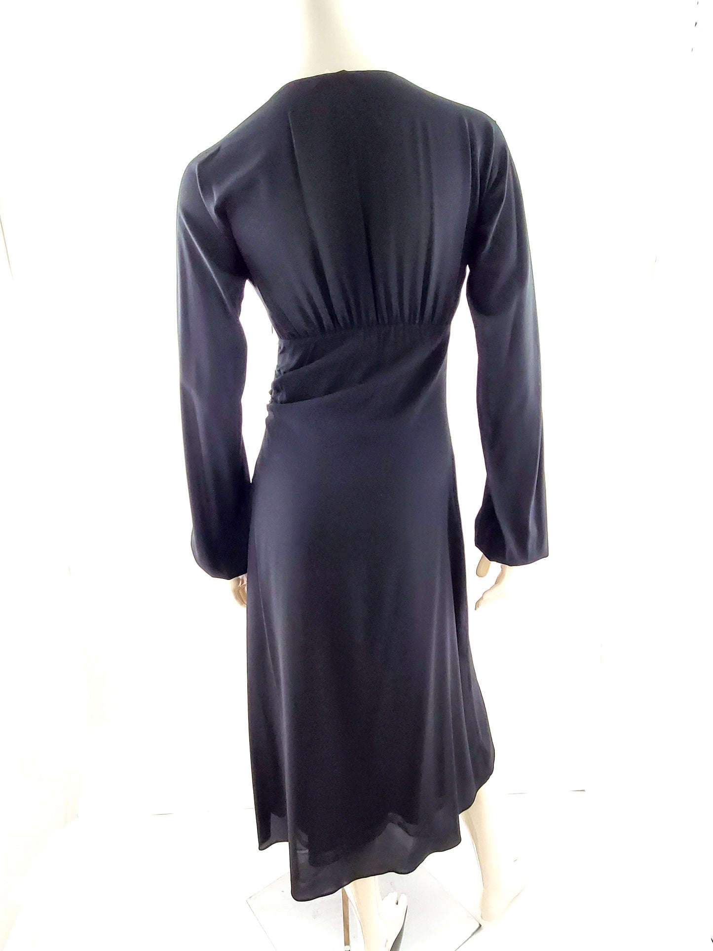 DOLCE & GABANNA Long Sleeve Silk Midi Dress 40