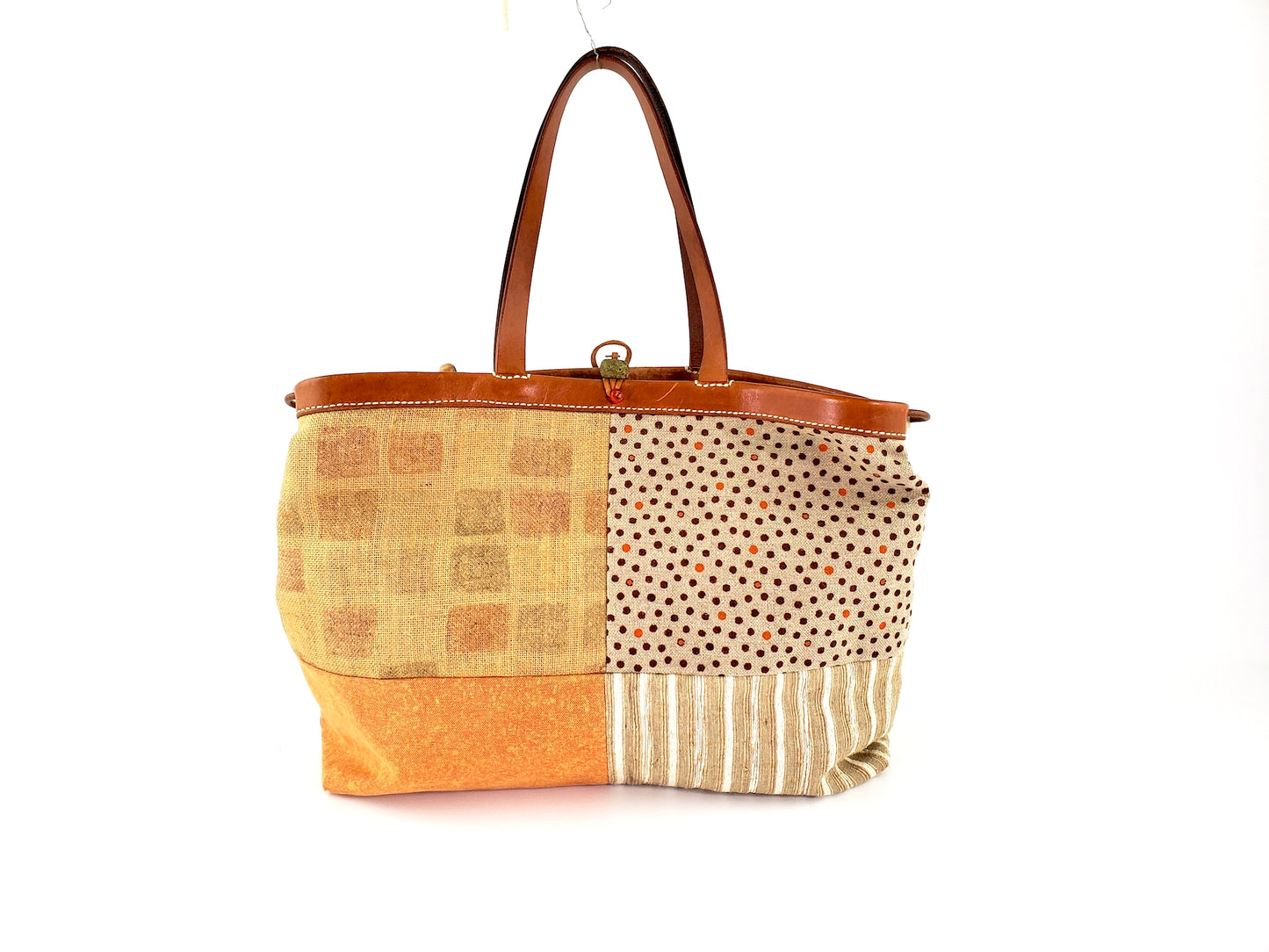 Henry Cuir Canvas Patch Tote
