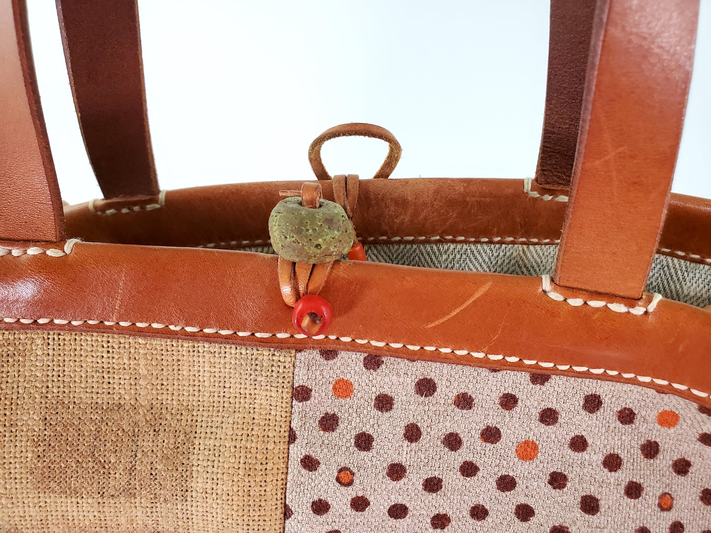 Henry Cuir Canvas Patch Tote