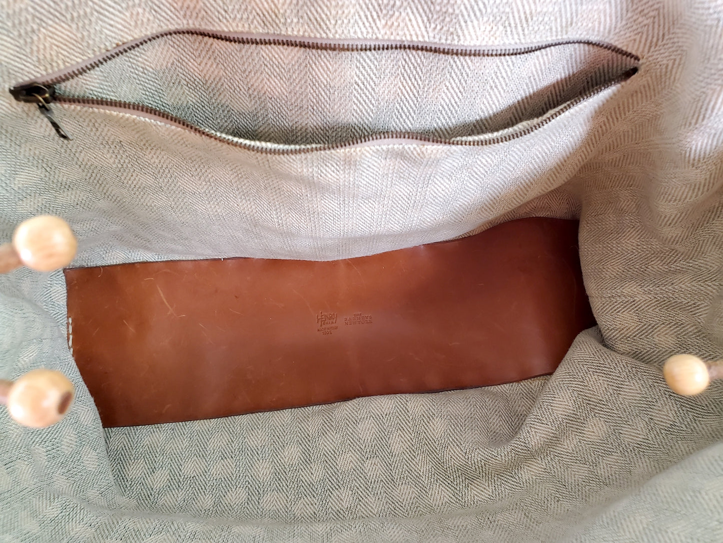 Henry Cuir Canvas Patch Tote