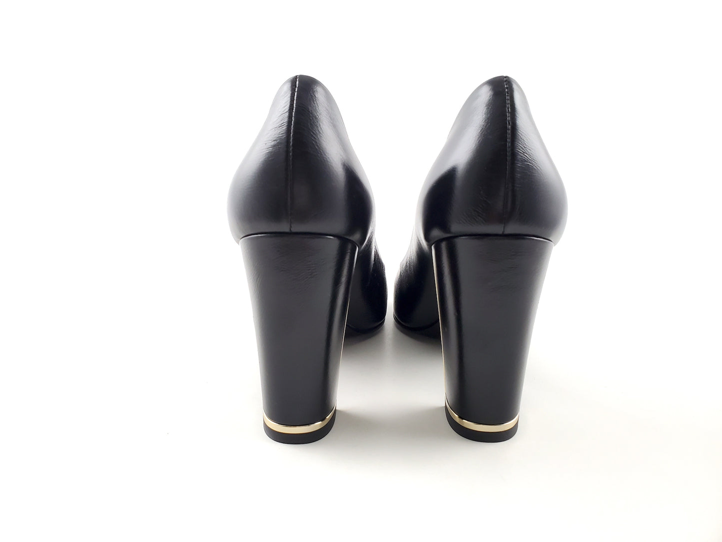 CHANEL CC Logo Round Toe Pumps 40