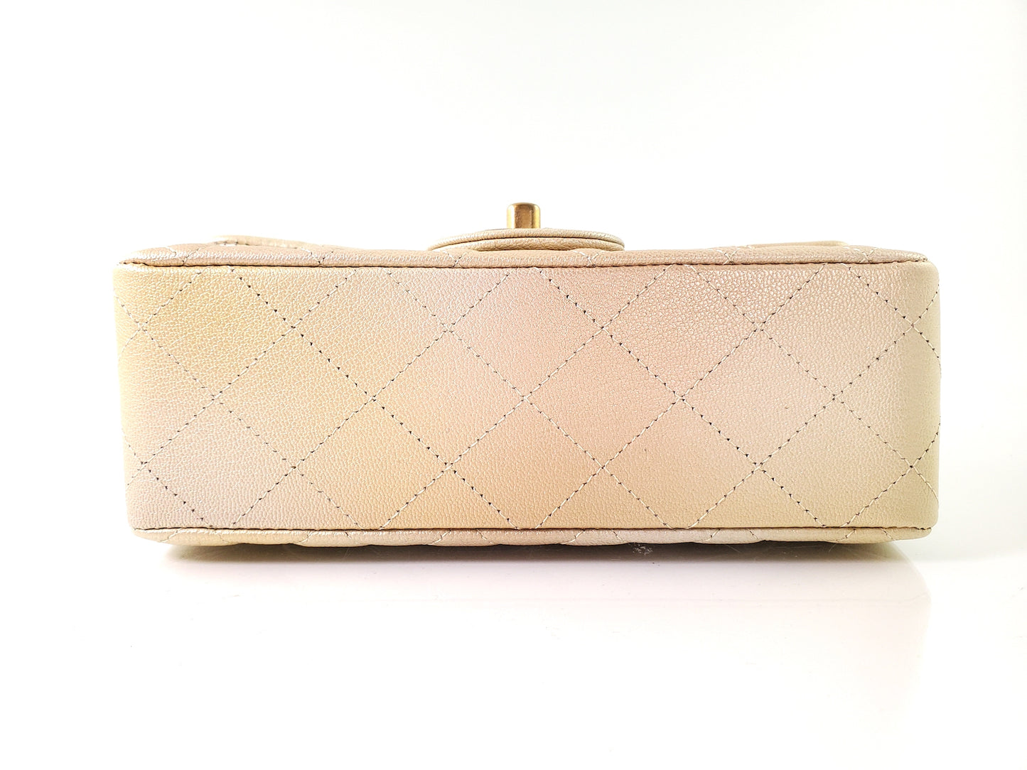 New Chanel Classic 2022 Rectangular Mini Gold Ombre Flap Bag