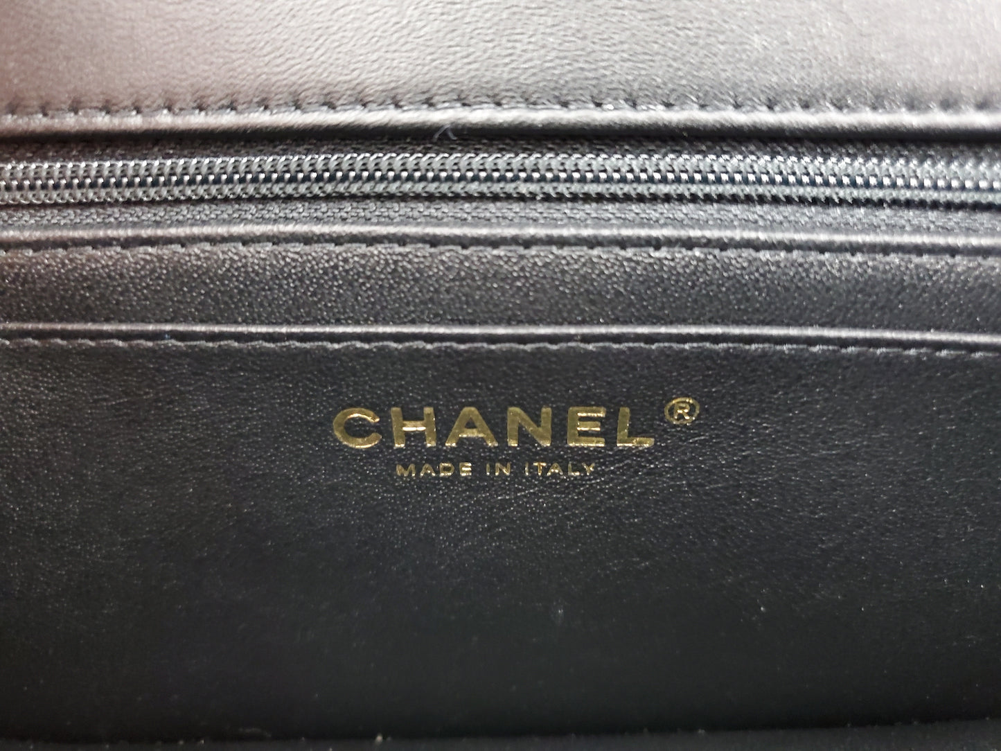 CHANEL 22P Top Handle Black Rectangular Mini Flap Bag