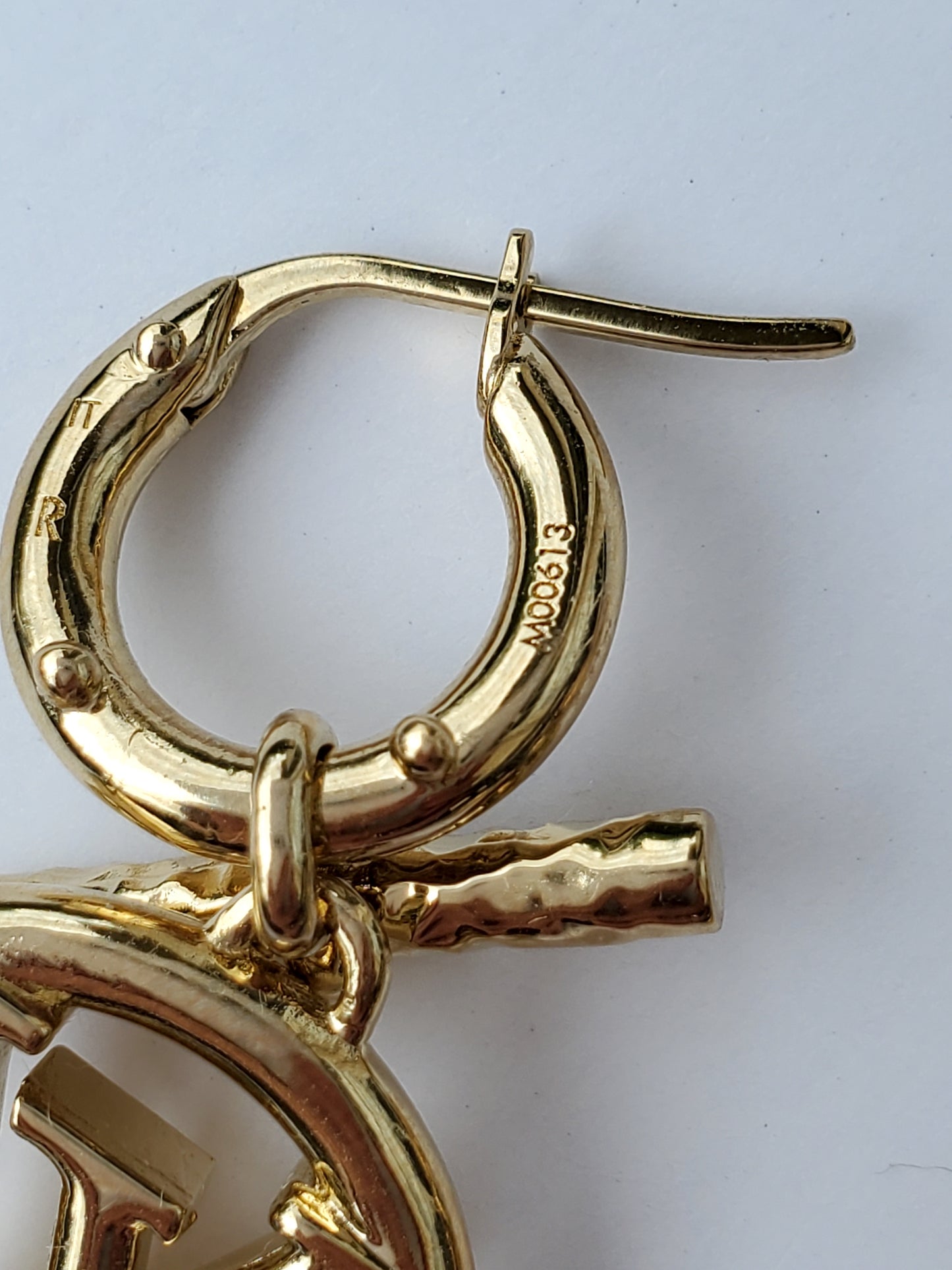 LOUIS VUITTON 2022 Baby Louise Drop Gold Tone Earrings