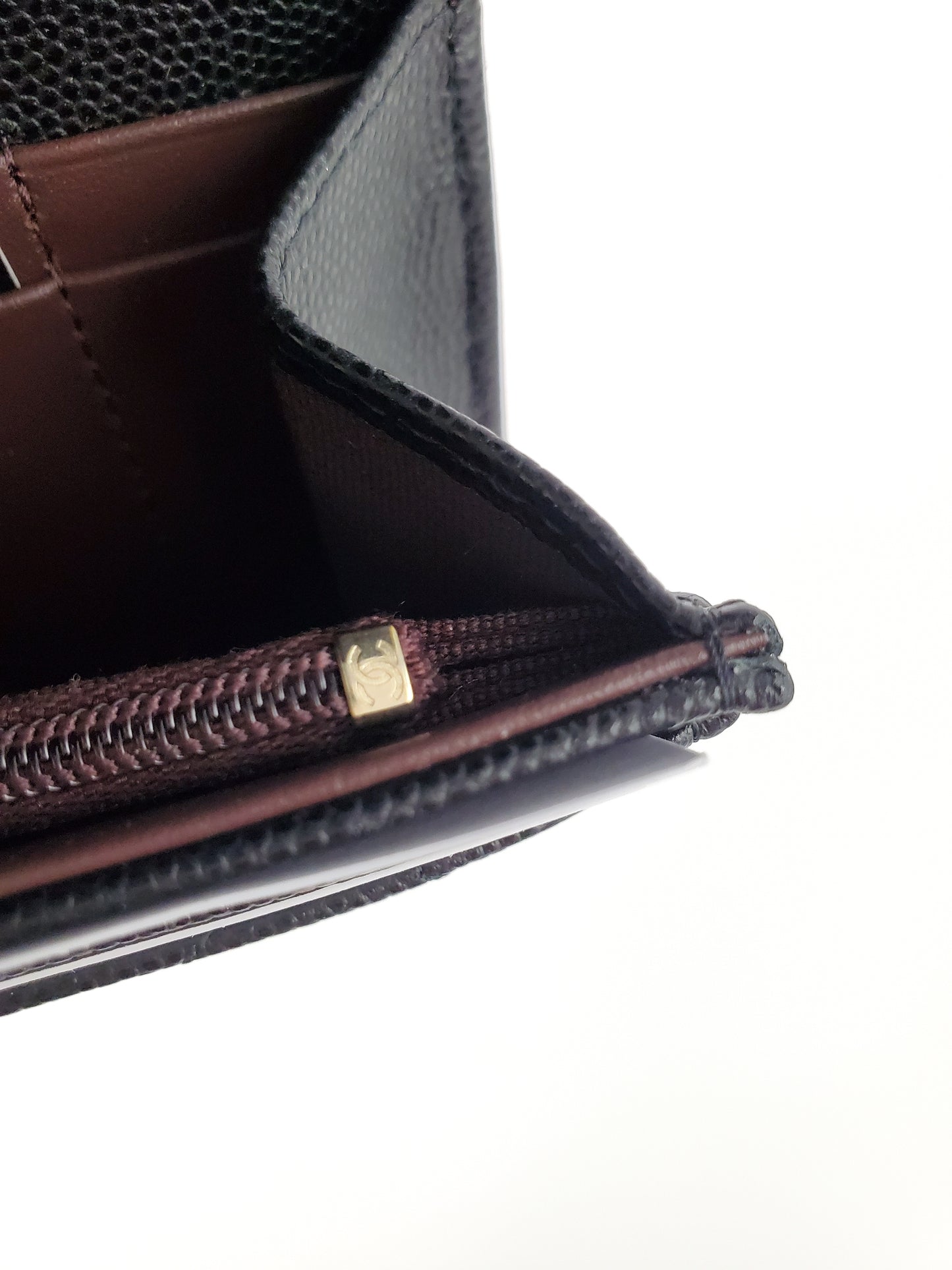 New CHANEL 22S Black Caviar Classic Flap Medium Wallet