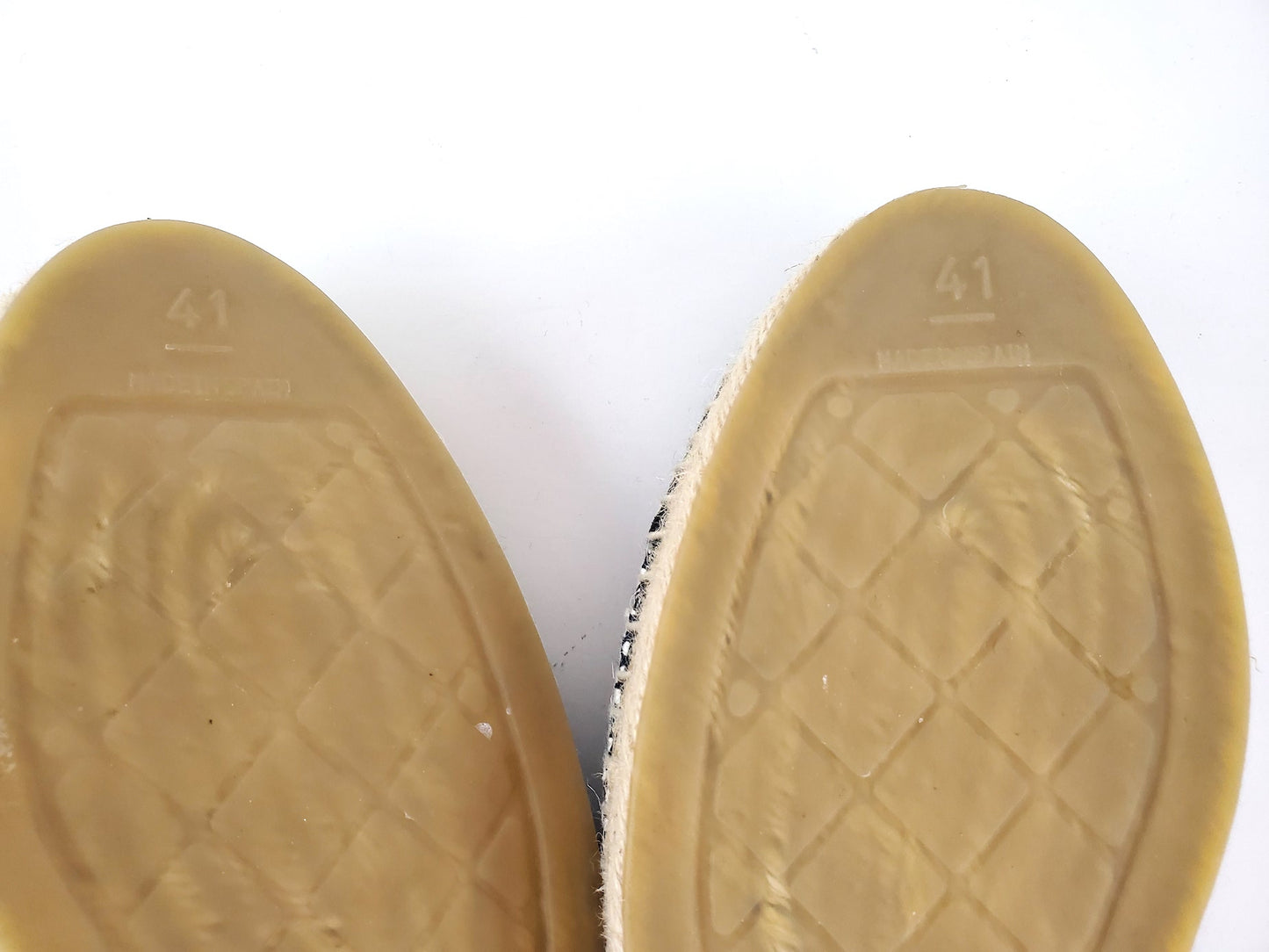CHANEL 19C Black White Tweed Espadrilles Flats 41