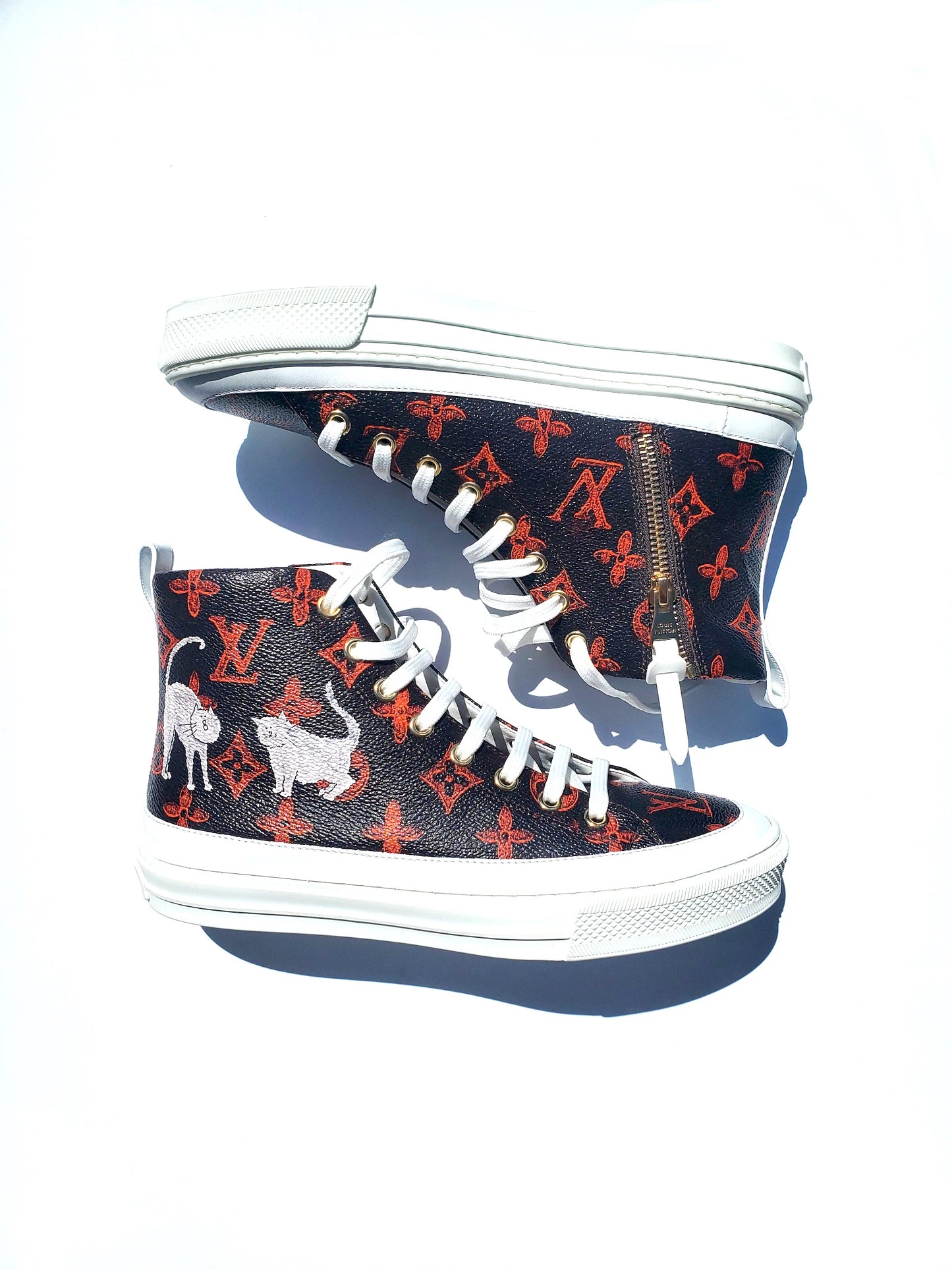 NIB LOUIS VUITTON Catogram Stellar High Top 2019 Sneakers 36.5