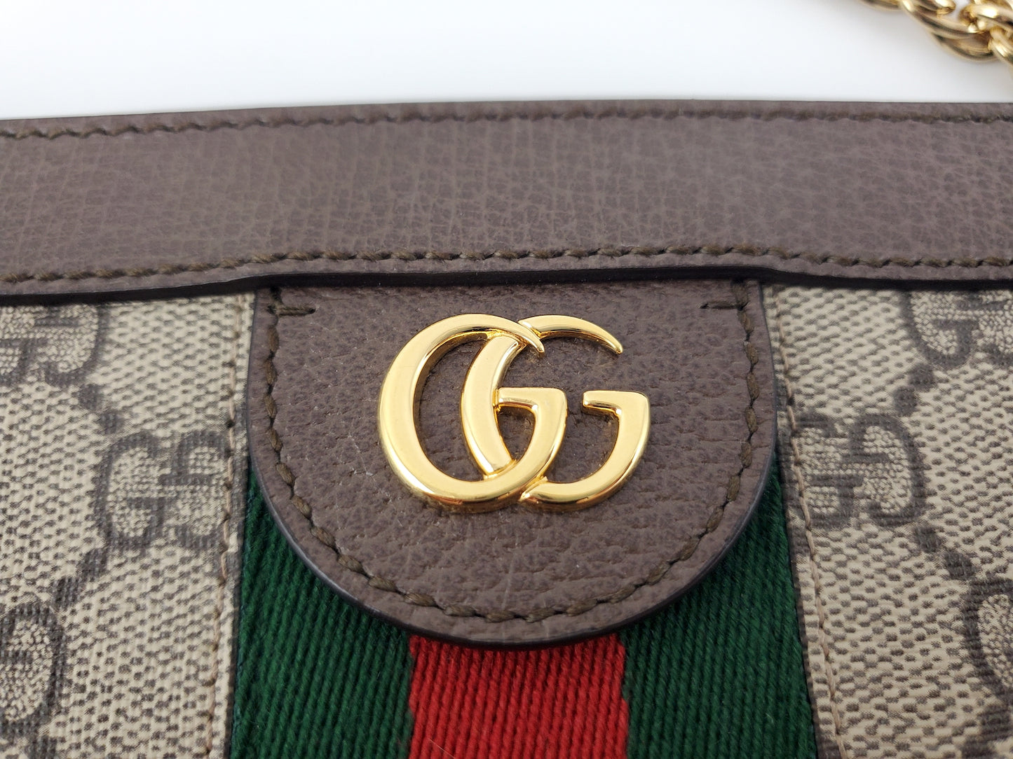 GUCCI Ophidia Small GG Web Monogram Chain Shoulder Bag