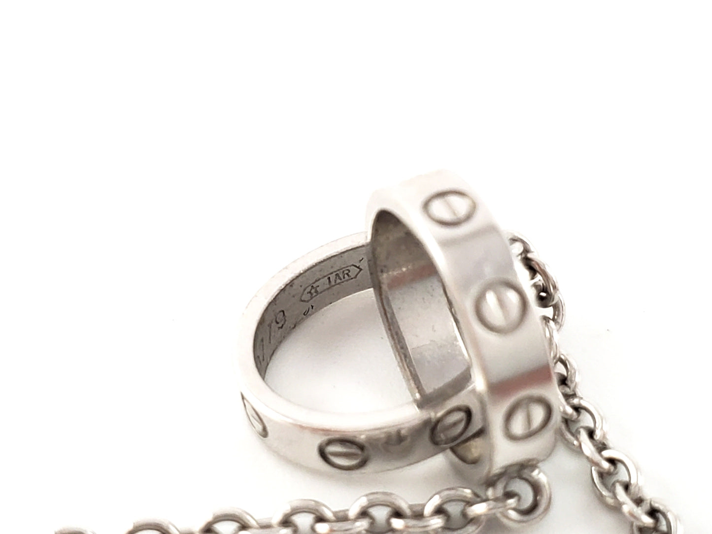 Cartier 18k 750 White Gold Interlocking LOVE Chain Bracelet