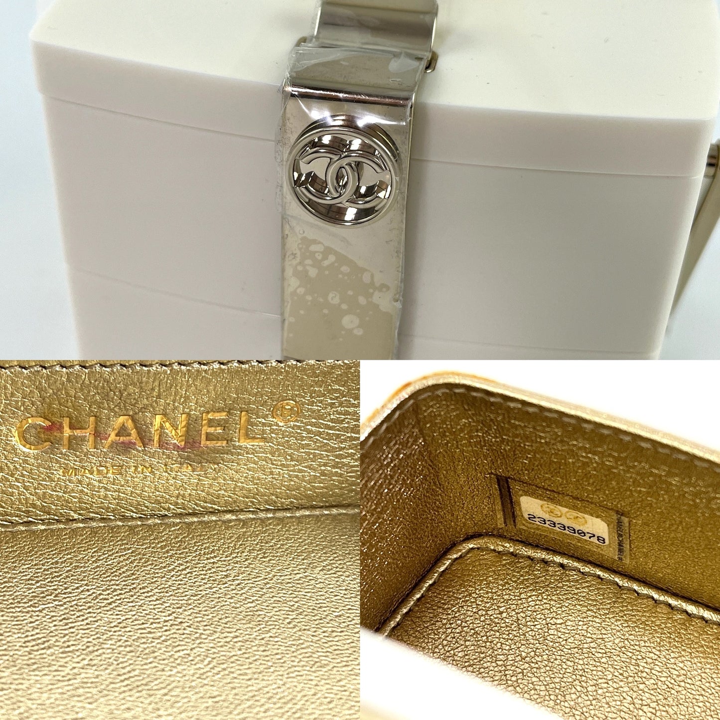 New CHANEL Minaudière Limited Edition 2017 Lucite Vanity Case With Mirror