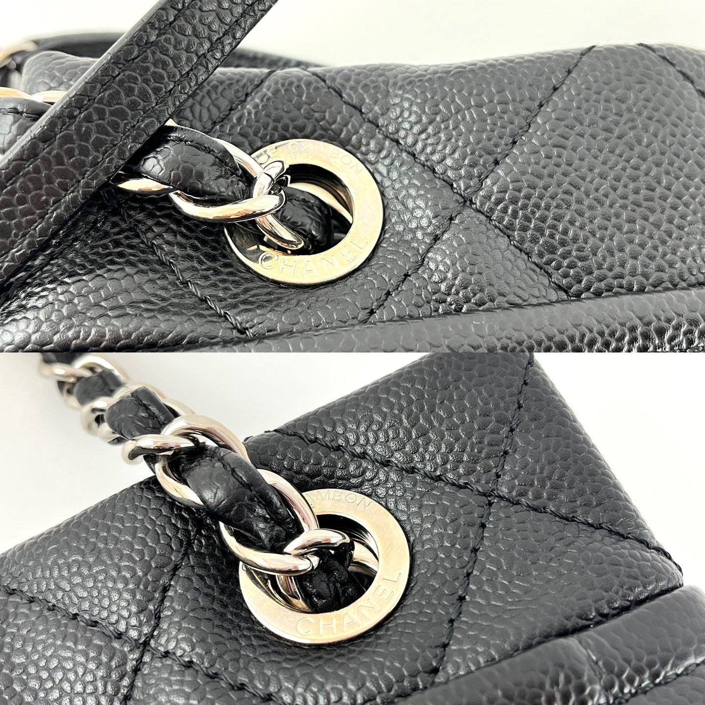 CHANEL Black Caviar Timeless Soft CC Shopping Tote Bag