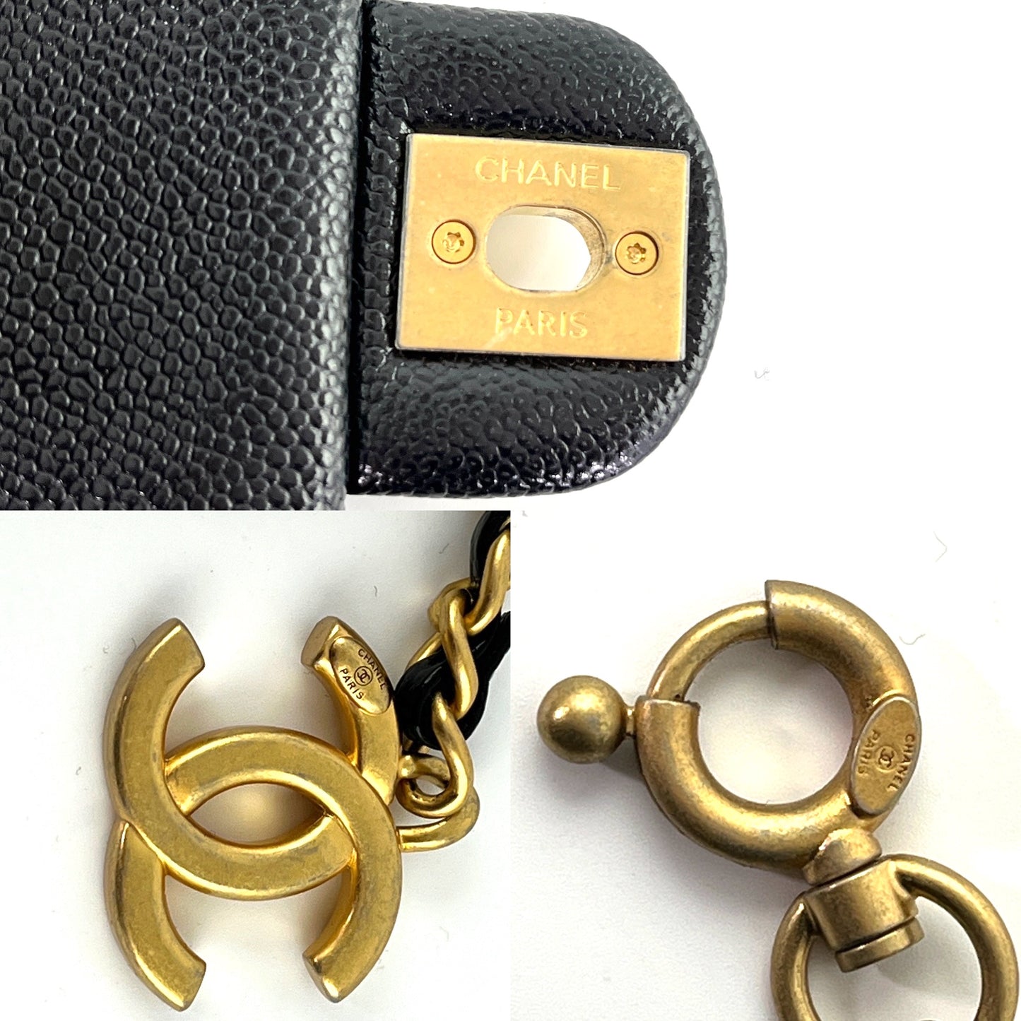 CHANEL Pick me Up Black Caviar Chain Waist Belt Bag