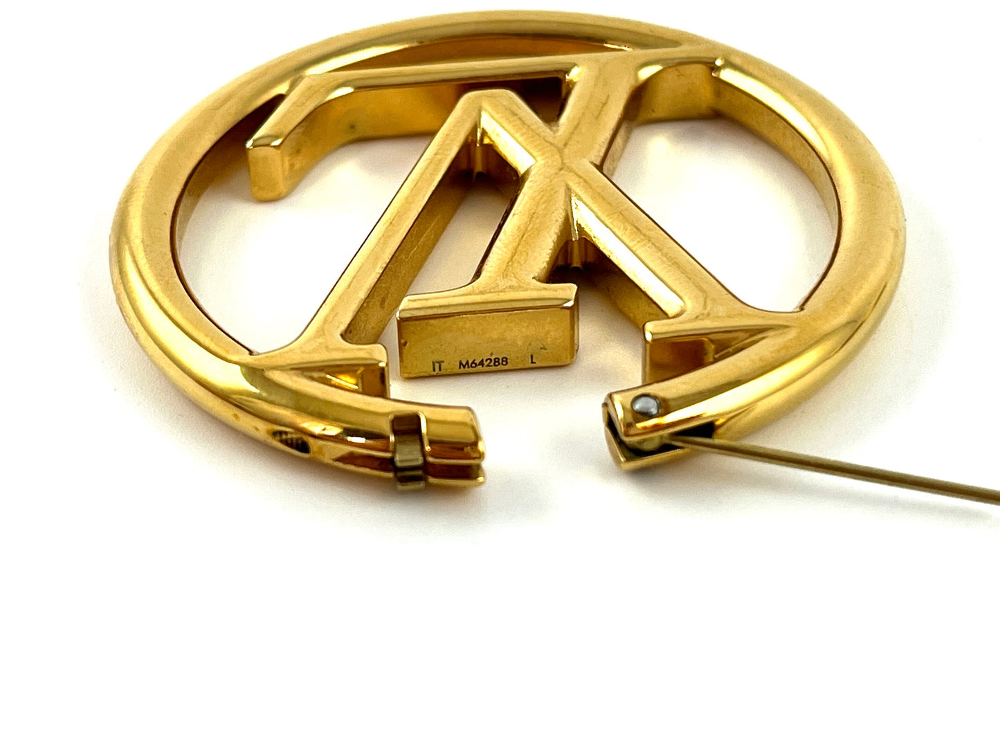 Louis Vuitton Louise Hoop Gold Tone GM Earrings