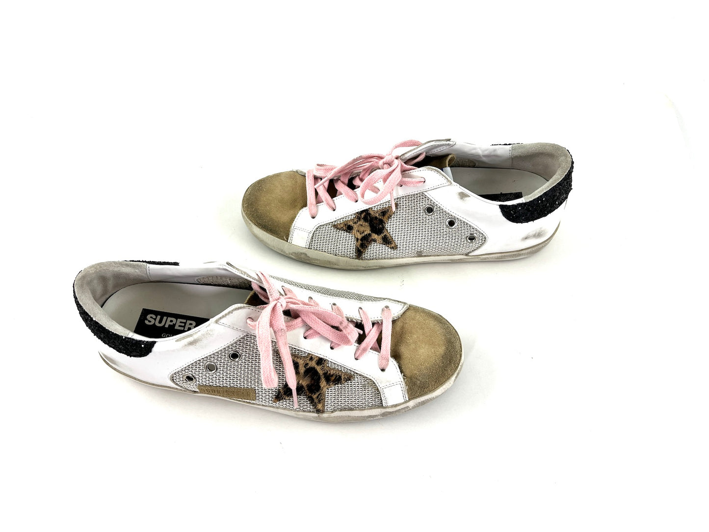 Golden Goose Superstar White Glitter Sneakers 41