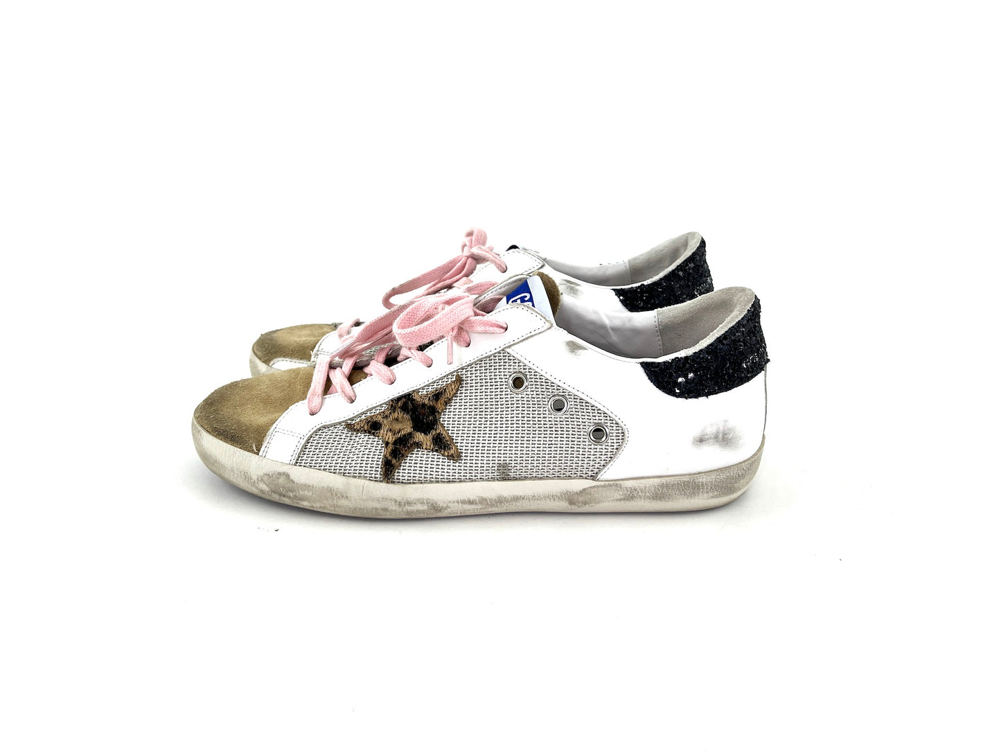 Golden Goose Superstar White Glitter Sneakers 41