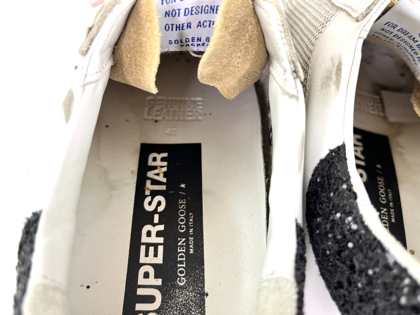 Golden Goose Superstar White Glitter Sneakers 41