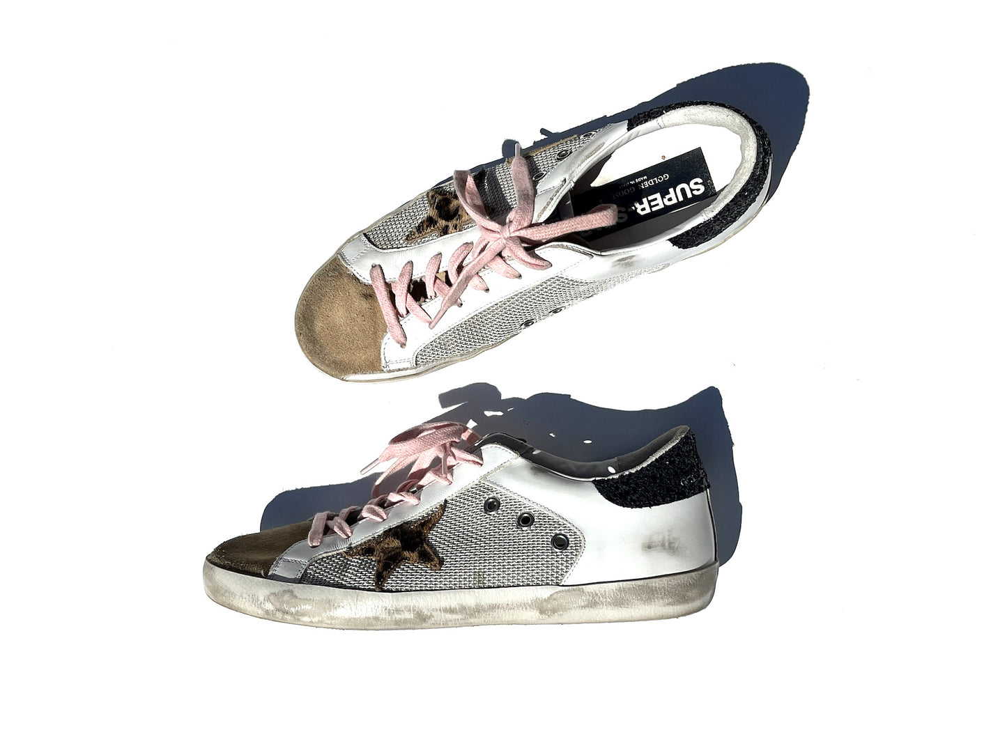 Golden Goose Superstar White Glitter Sneakers 41