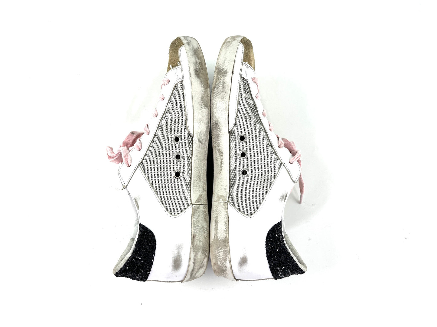 Golden Goose Superstar White Glitter Sneakers 41