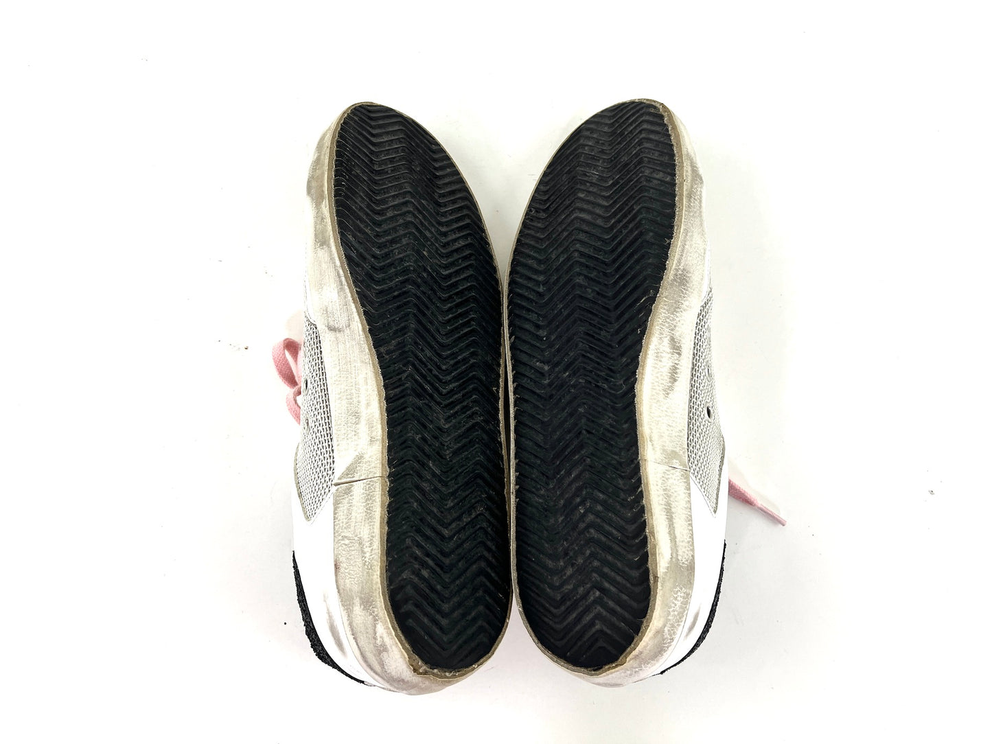 Golden Goose Superstar White Glitter Sneakers 41