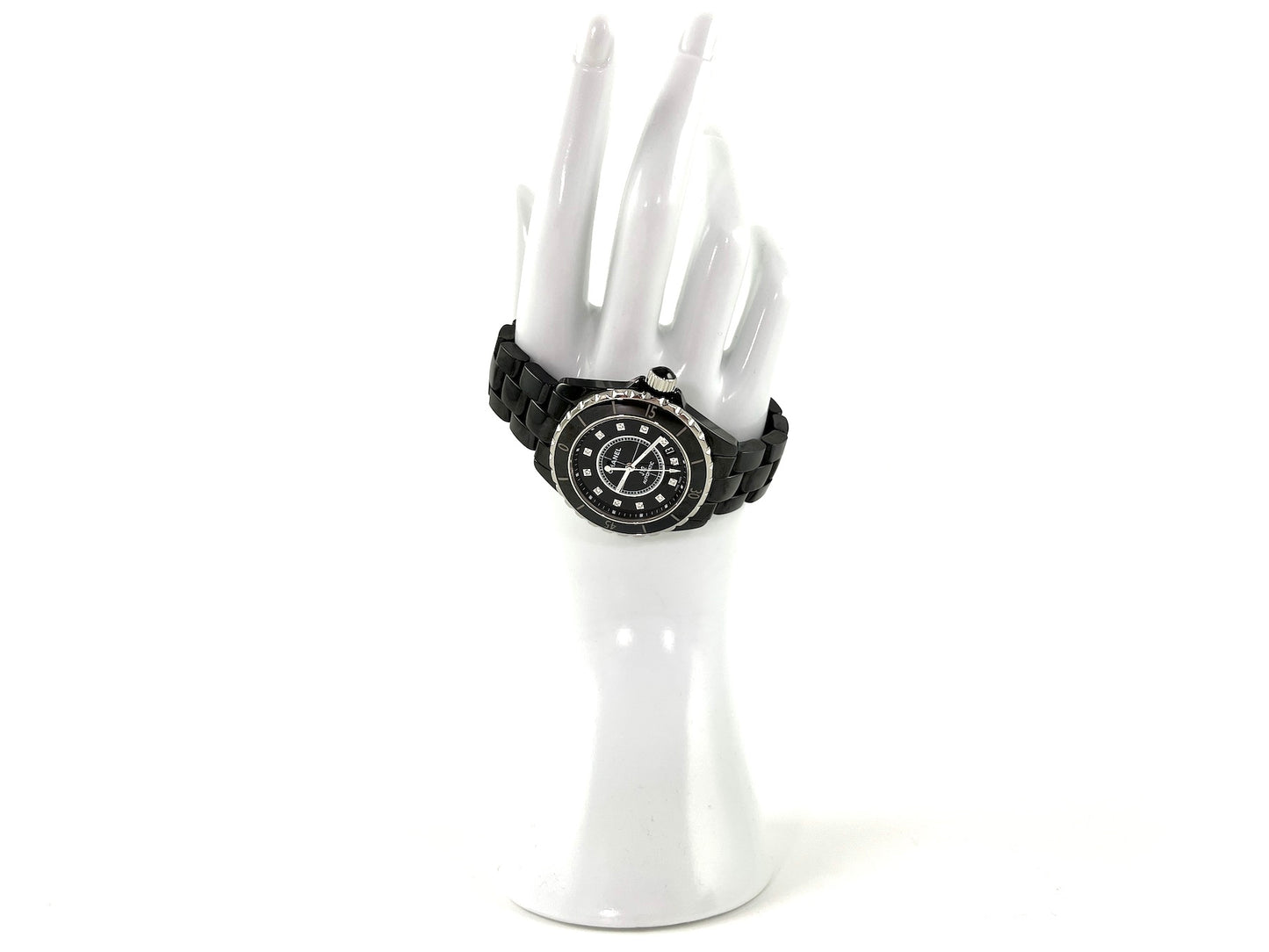 CHANEL J12 38mm Black Ceramic Diamond Automatic Watch