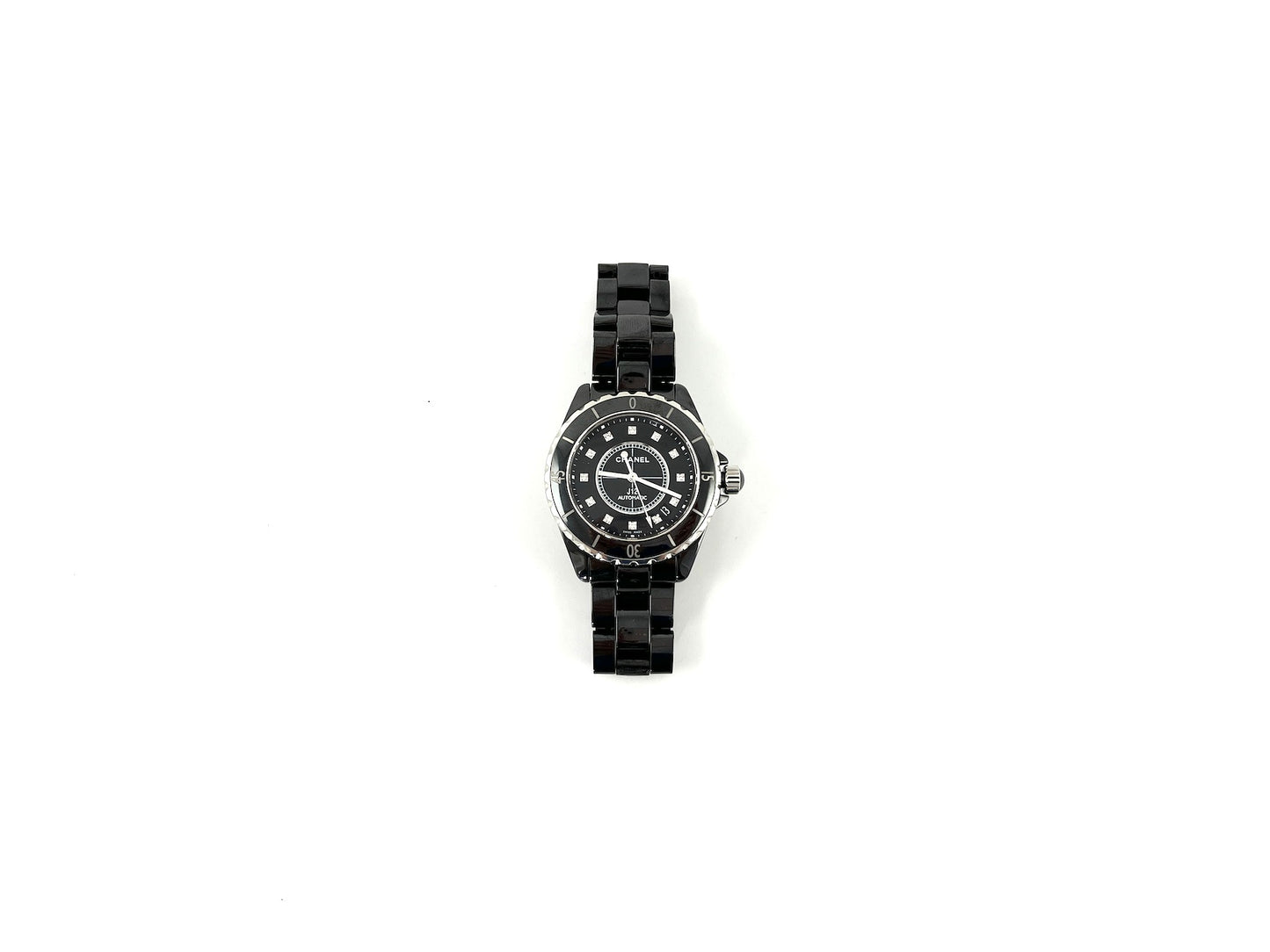 CHANEL J12 38mm Black Ceramic Diamond Automatic Watch